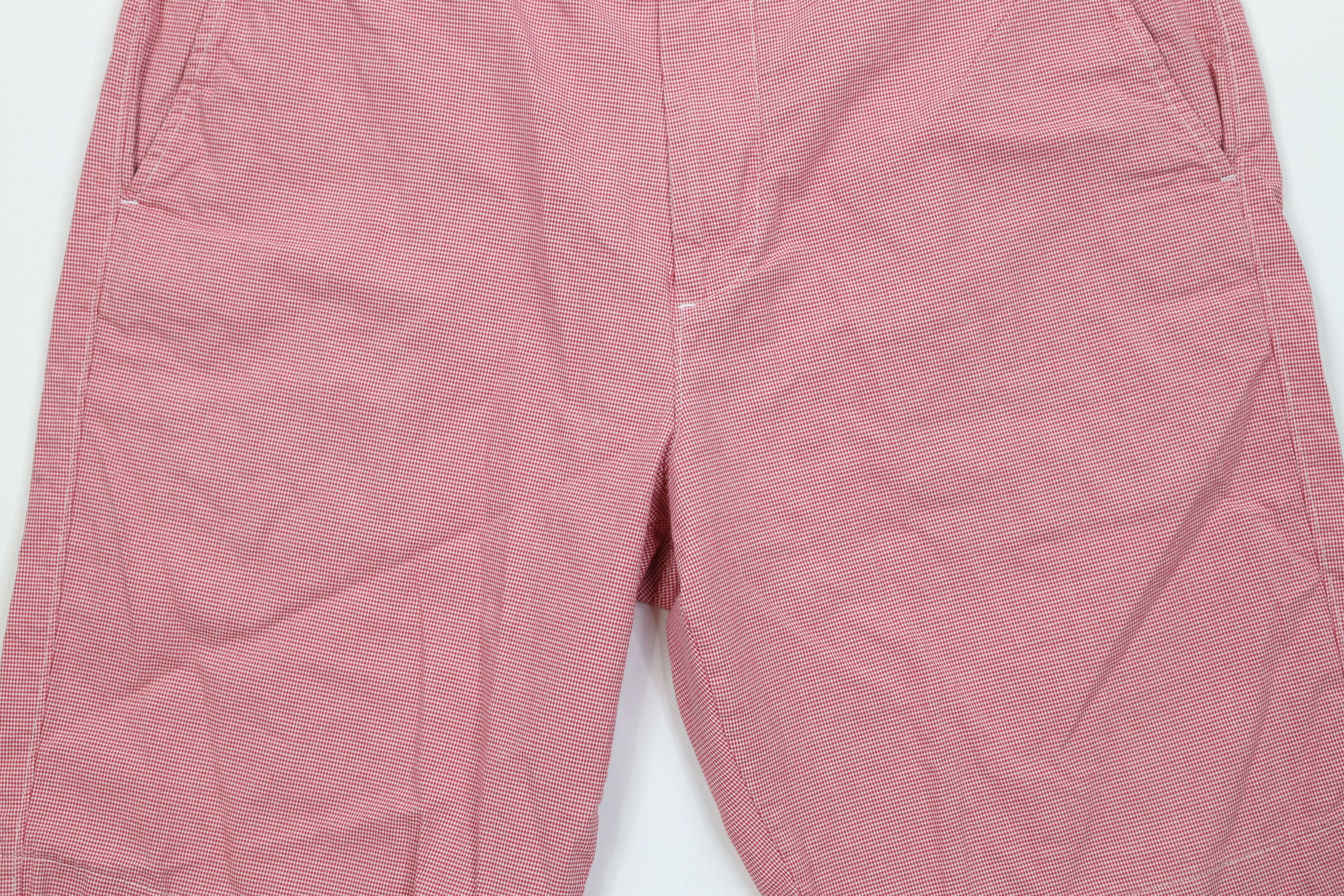 J.Crew J Crew Club Houndstooth Golf Golfing Chino Shorts Red Cotton Size US 34 / EU 50 - 3 Thumbnail