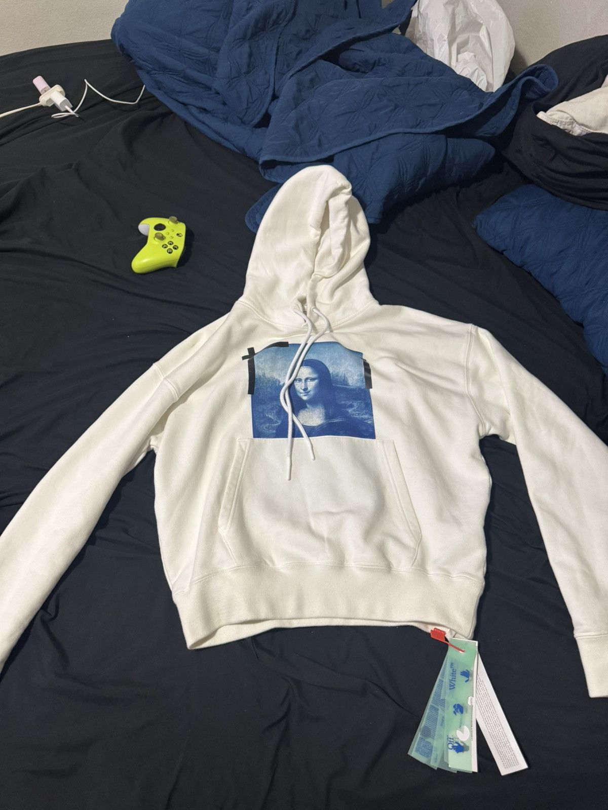 Off-White Off White Hoodie White & Blue Size US S / EU 44-46 / 1 - 1 Thumbnail