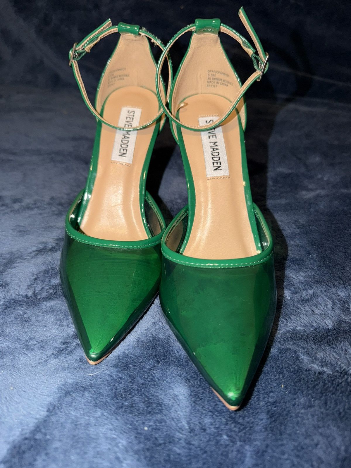 Steve Madden Steve Madden Green Alessi Ankle Strap Stilleto Heels Sz 5.5 Size US 5.5 / IT 35.5 - 1 Thumbnail