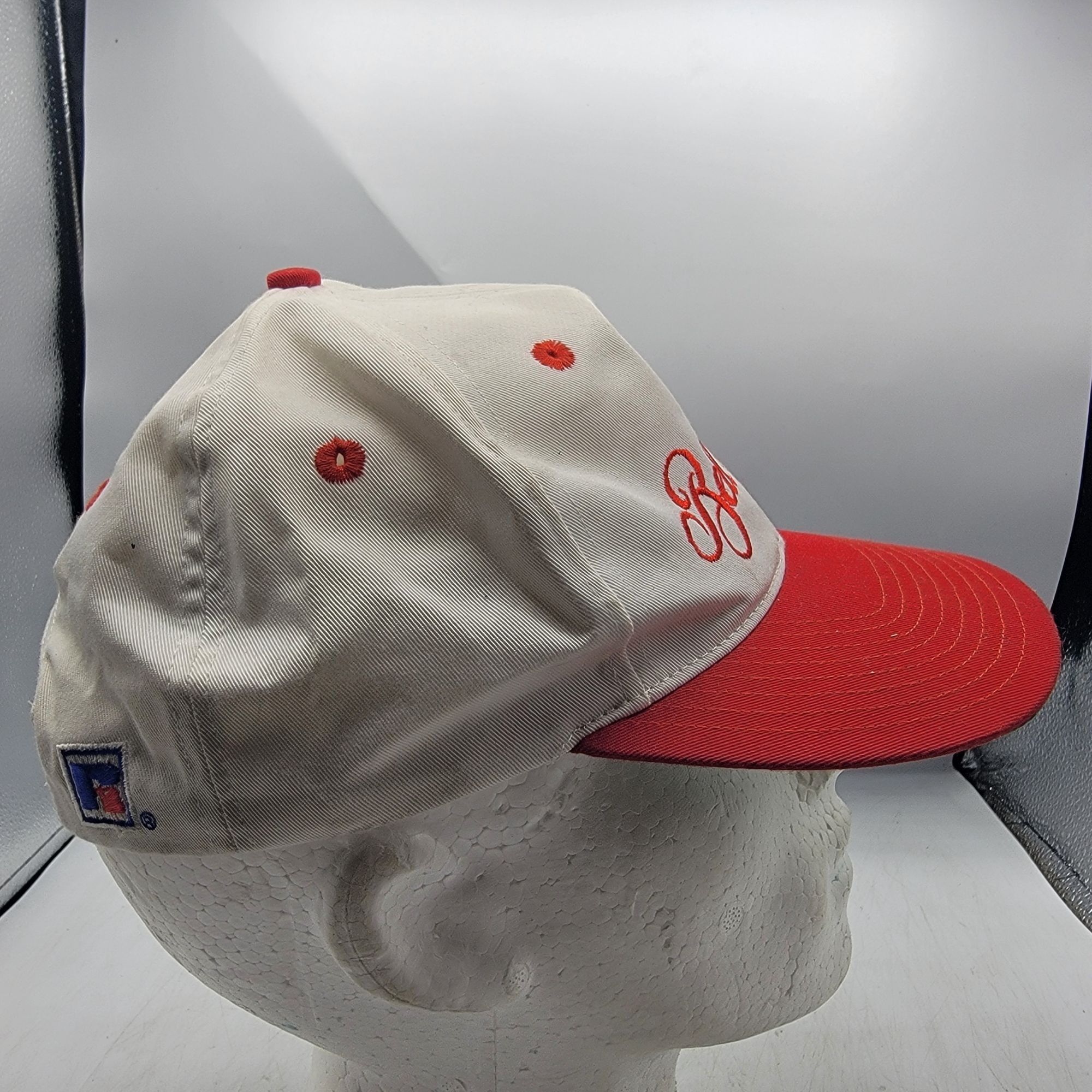 Russell Athletic Russell Athletic Bell 222 Snapback Cap Red White Hat Casual Size ONE SIZE - 4 Thumbnail