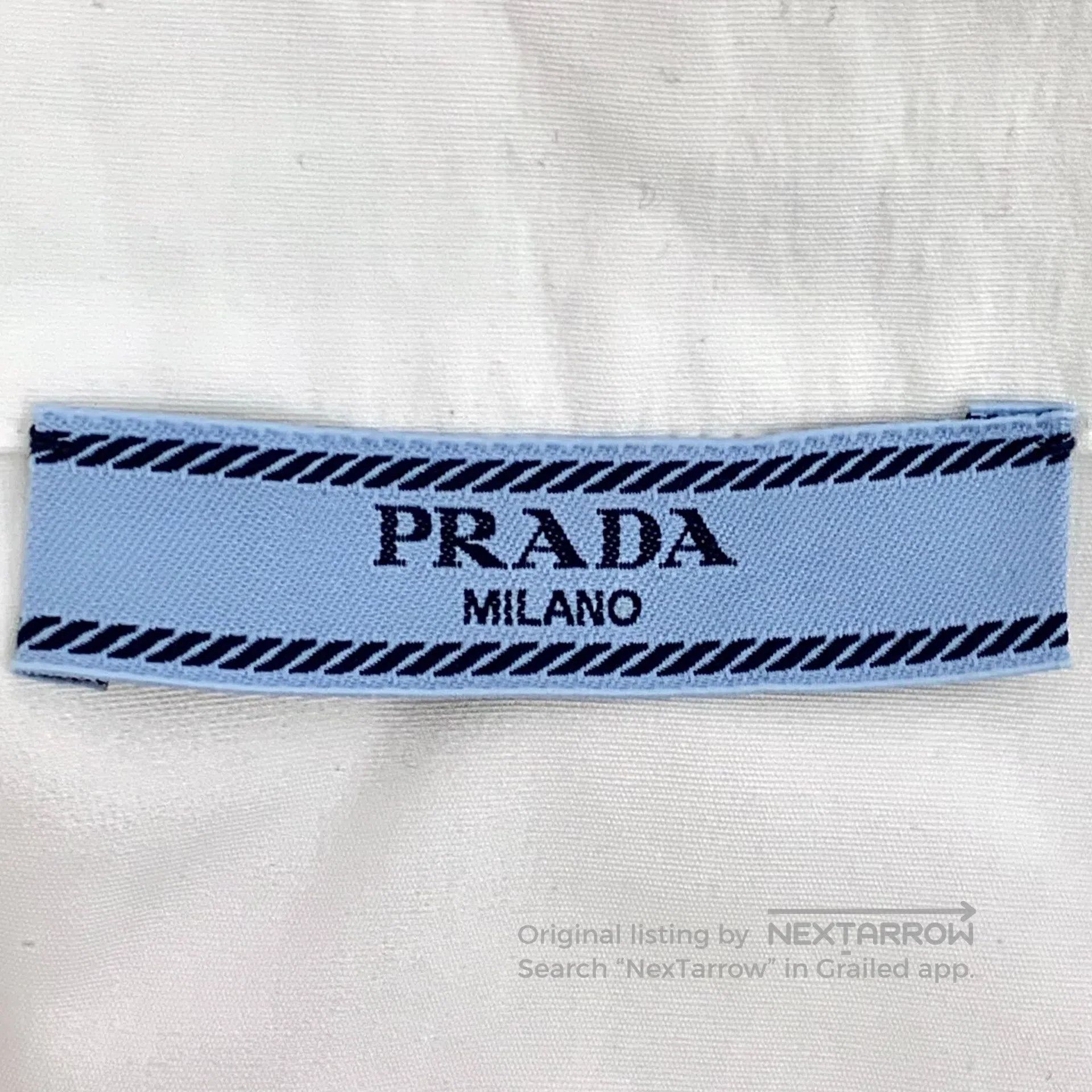 Prada Prada White logo letter embroidery cotton lapel single-bre Size XS / US 0-2 / IT 36-38 - 6 Thumbnail