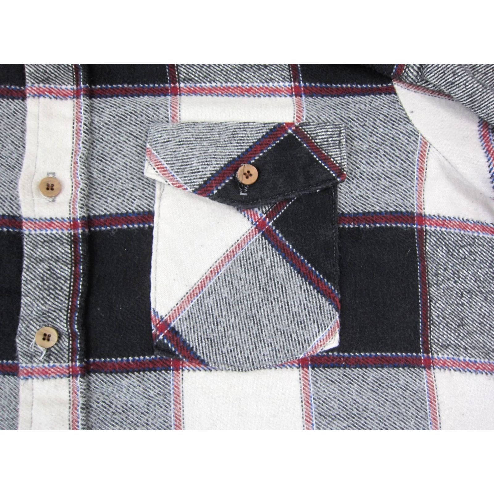 Vintage Vintage True Flannel Shirt Mens XL Extra Large Gray Black Plaid Western Cowboy Size US XL / EU 56 / 4 - 3 Thumbnail