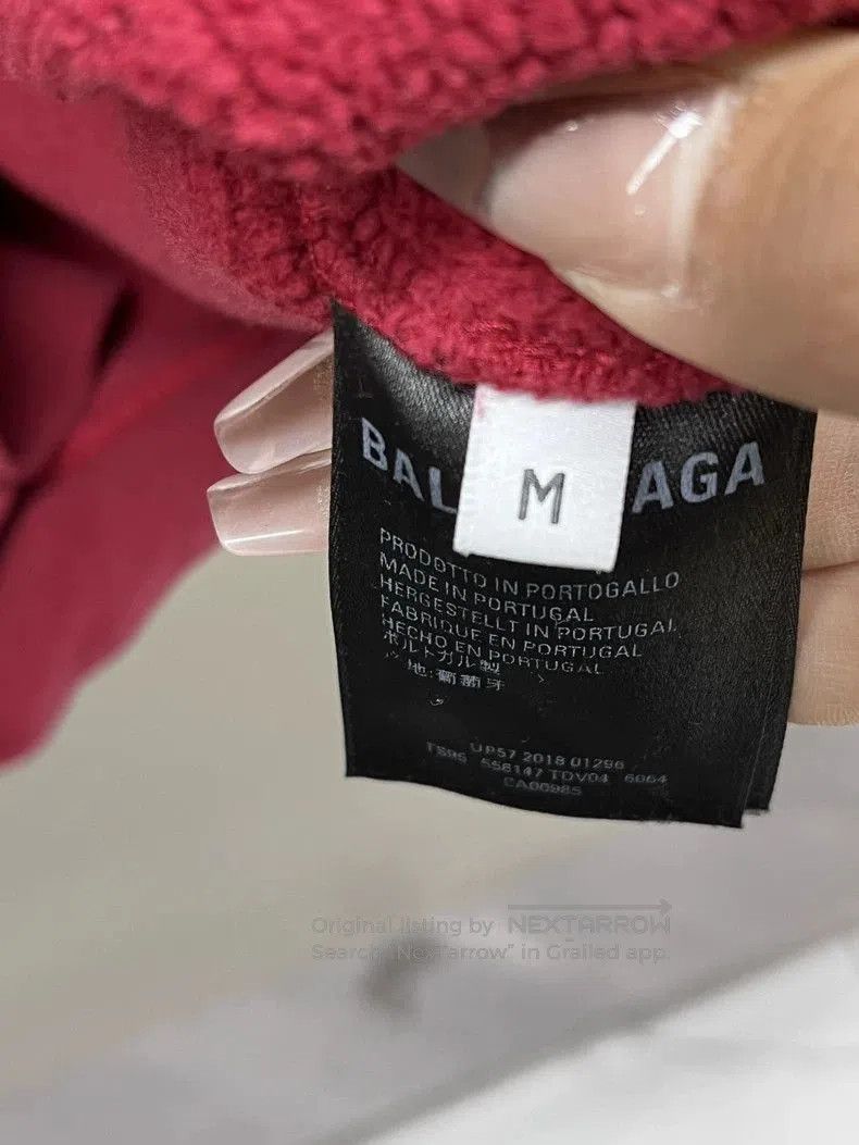 Balenciaga Balenciaga Chest Logo Red Sweatshirt . Size US M / EU 48-50 / 2 - 7 Thumbnail
