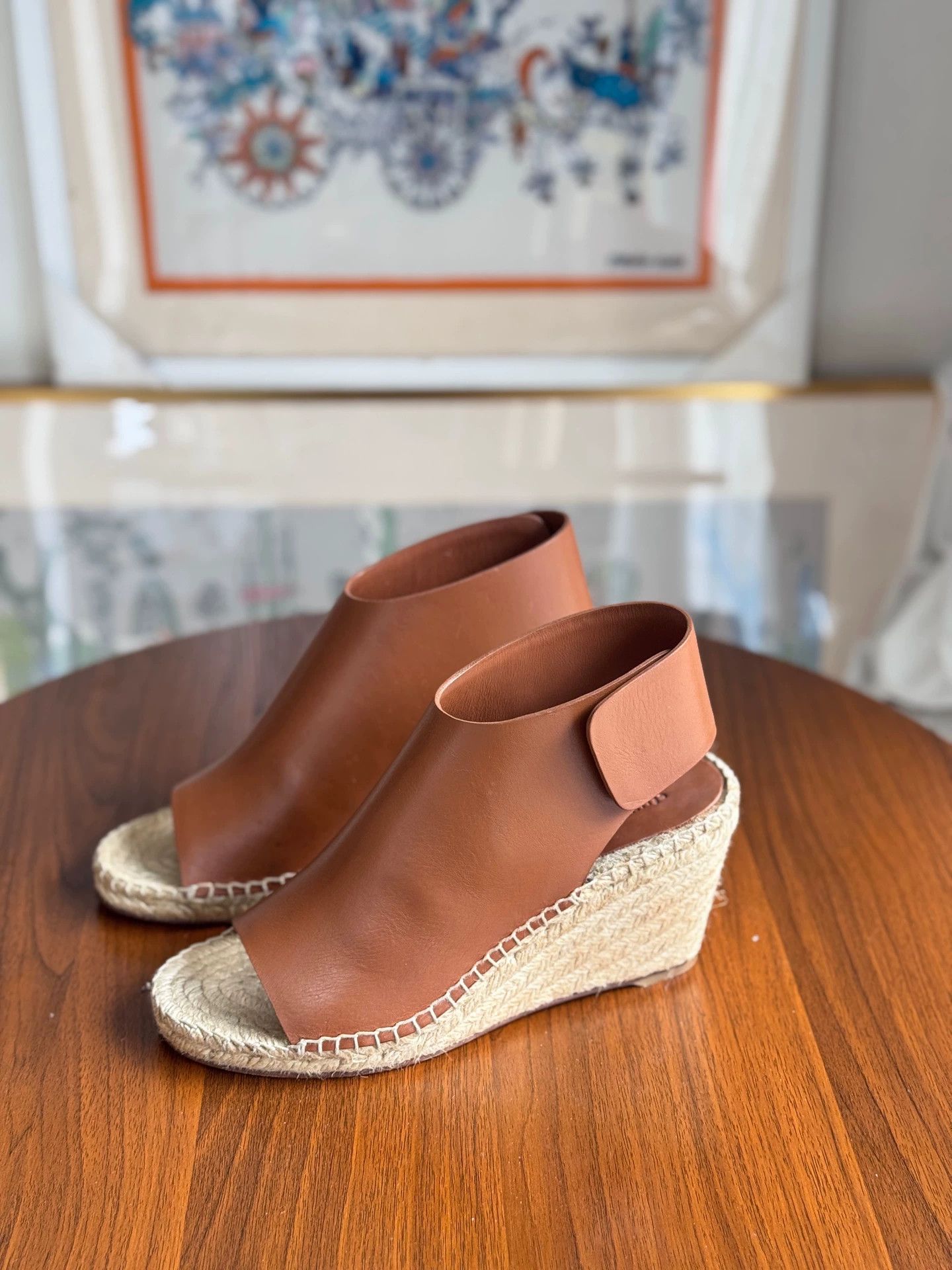 Celine Unused Celine Fur Rattan Sole Block Heel Sandals Size 39 Size US 8 / IT 38 - 5 Thumbnail