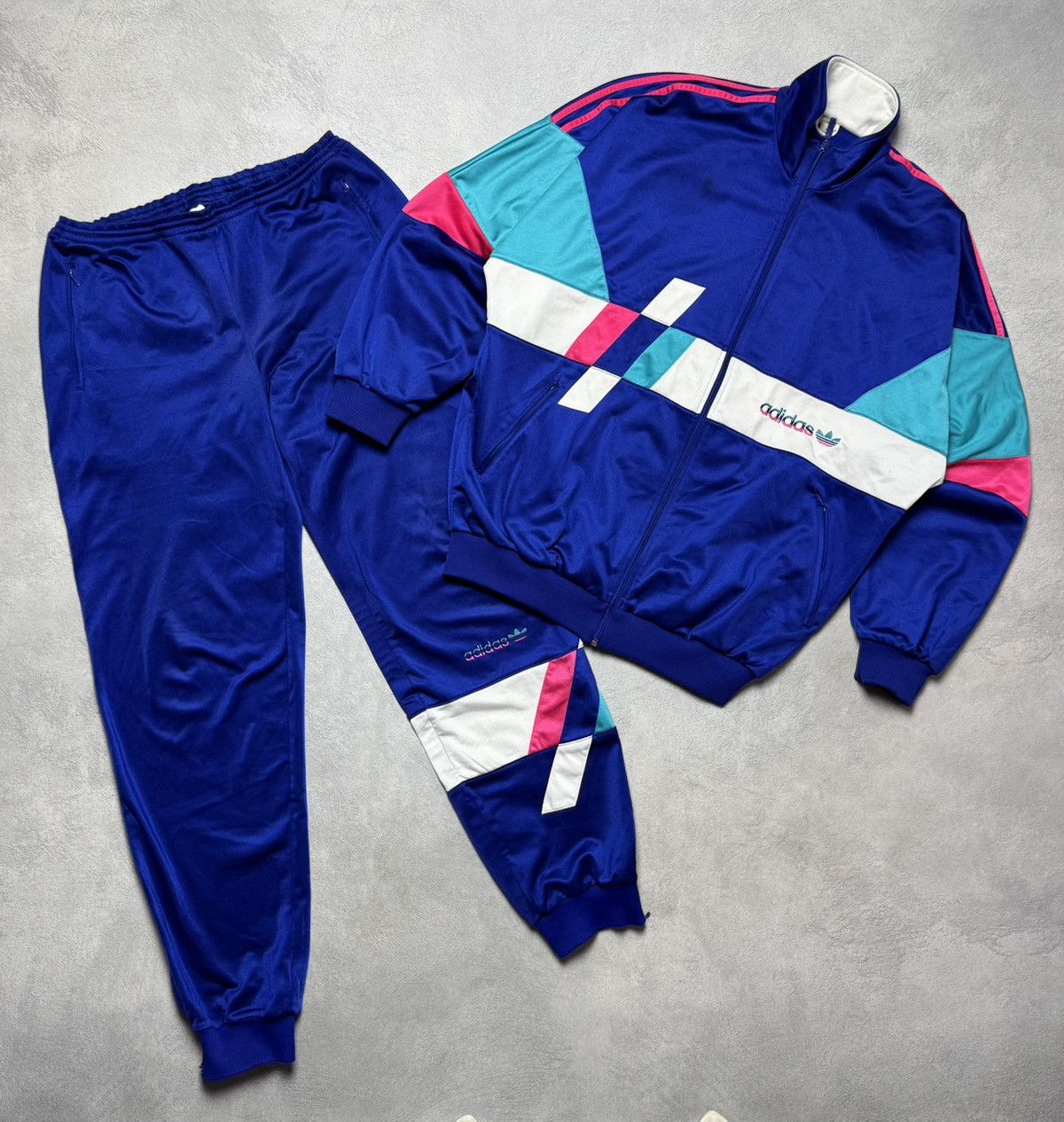1990s Adidas Vintage Tracksuit Set Retro Football Soccer