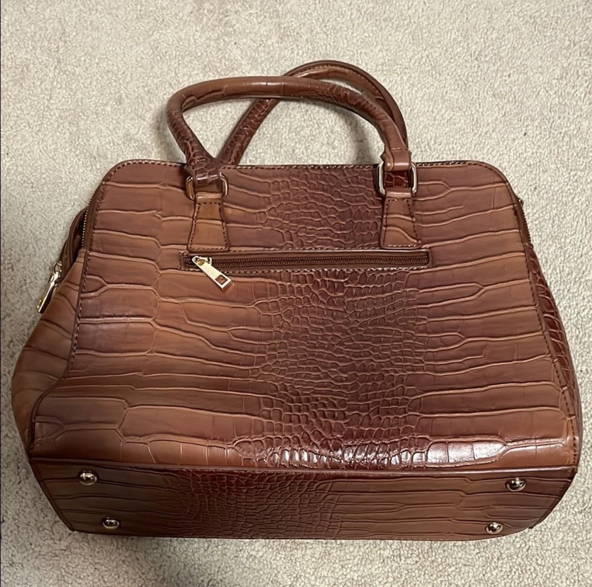 Other Cato Brown Alligator Skin Patterned Handbag Size ONE SIZE - 4 Thumbnail