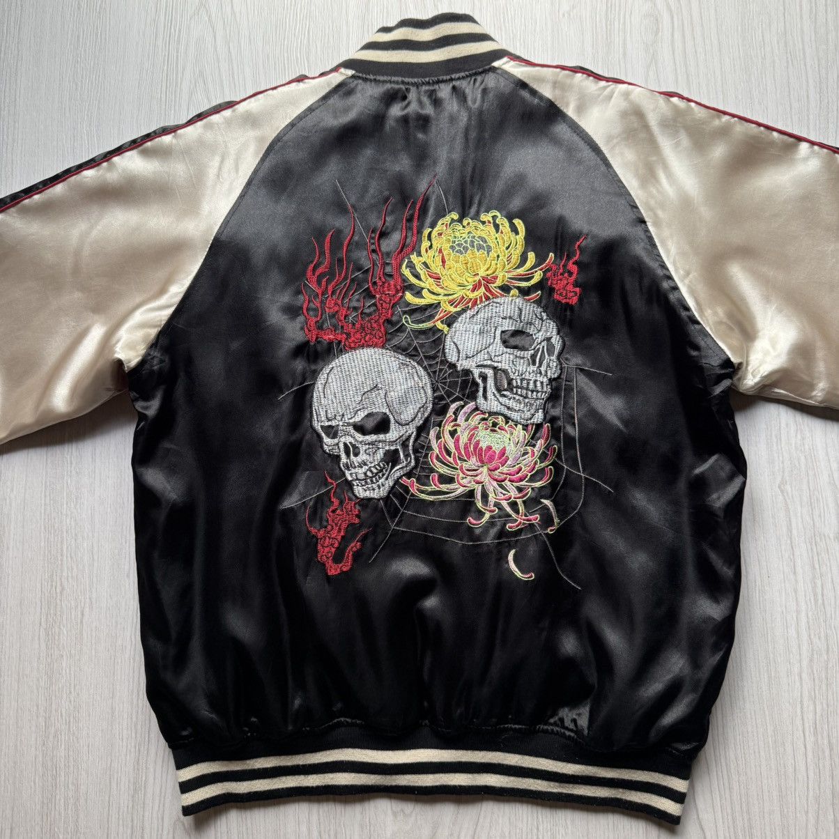 Vintage Vintage Japanese Brand Skull Sukajan Jacket Size US L / EU 52-54 / 3 - 5 Thumbnail