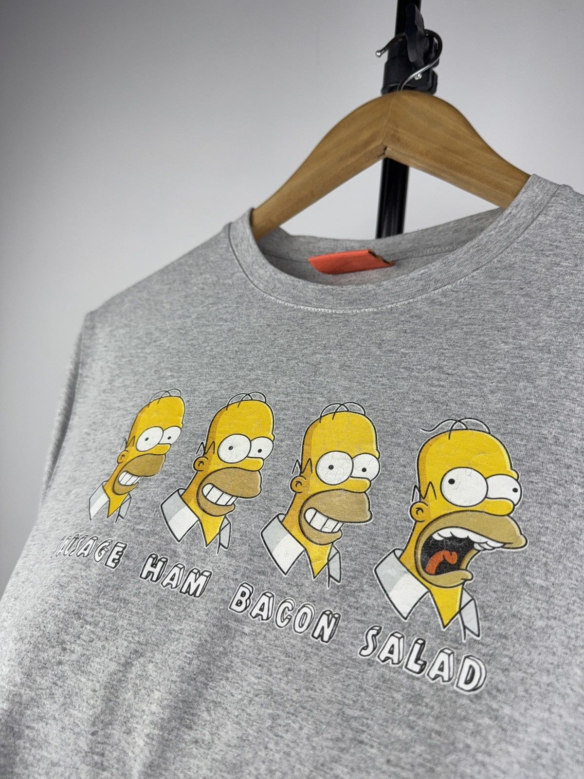 The Simpsons Vintage The Simpsons Homer Graphic Tee Shirt Grey Cartoon Size US M / EU 48-50 / 2 - 6 Thumbnail