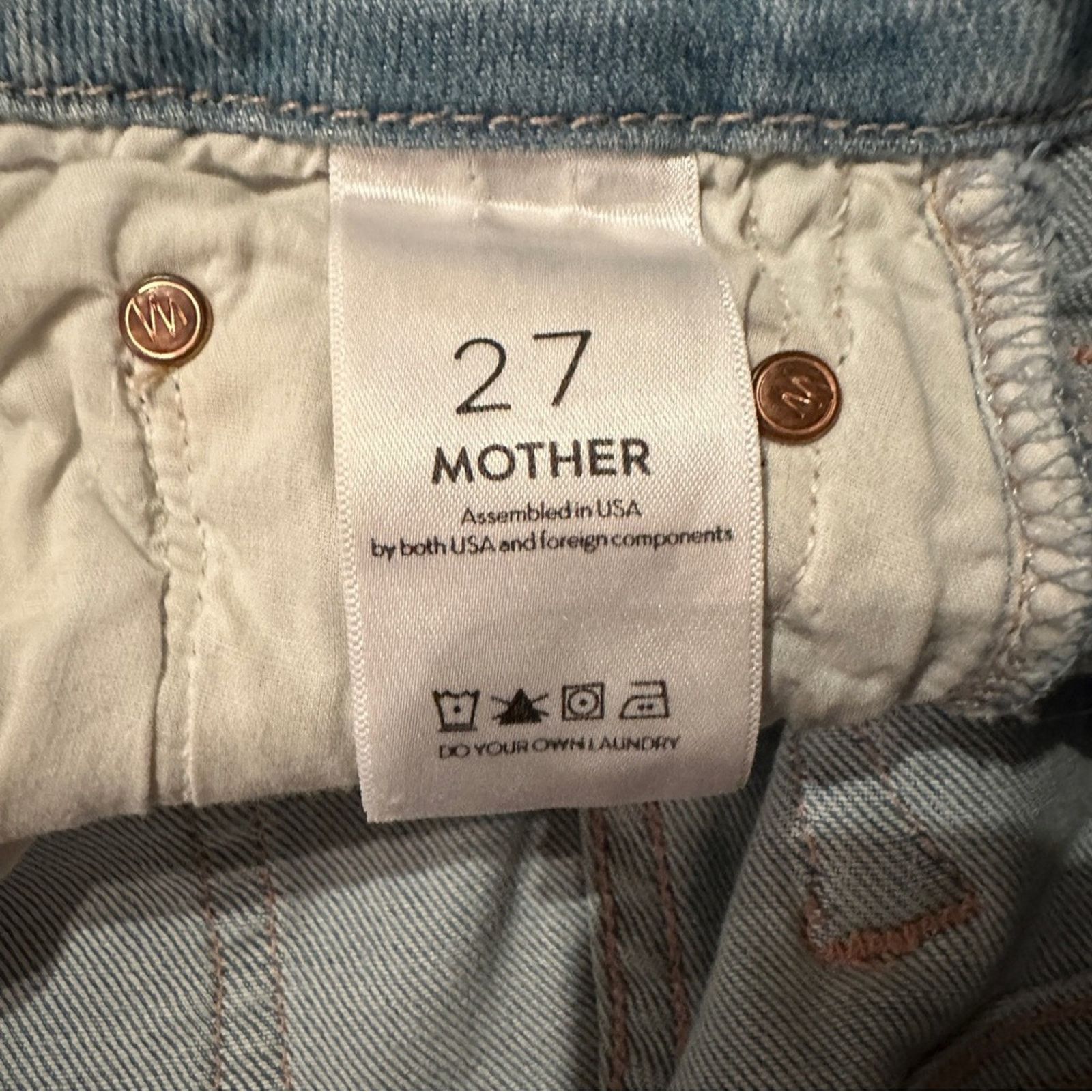 MOTHER Mother The Looker Sacred Slit Ankle Paint Splatter Jeans 27 Size 27" / US 4 / IT 40 - 10 Thumbnail