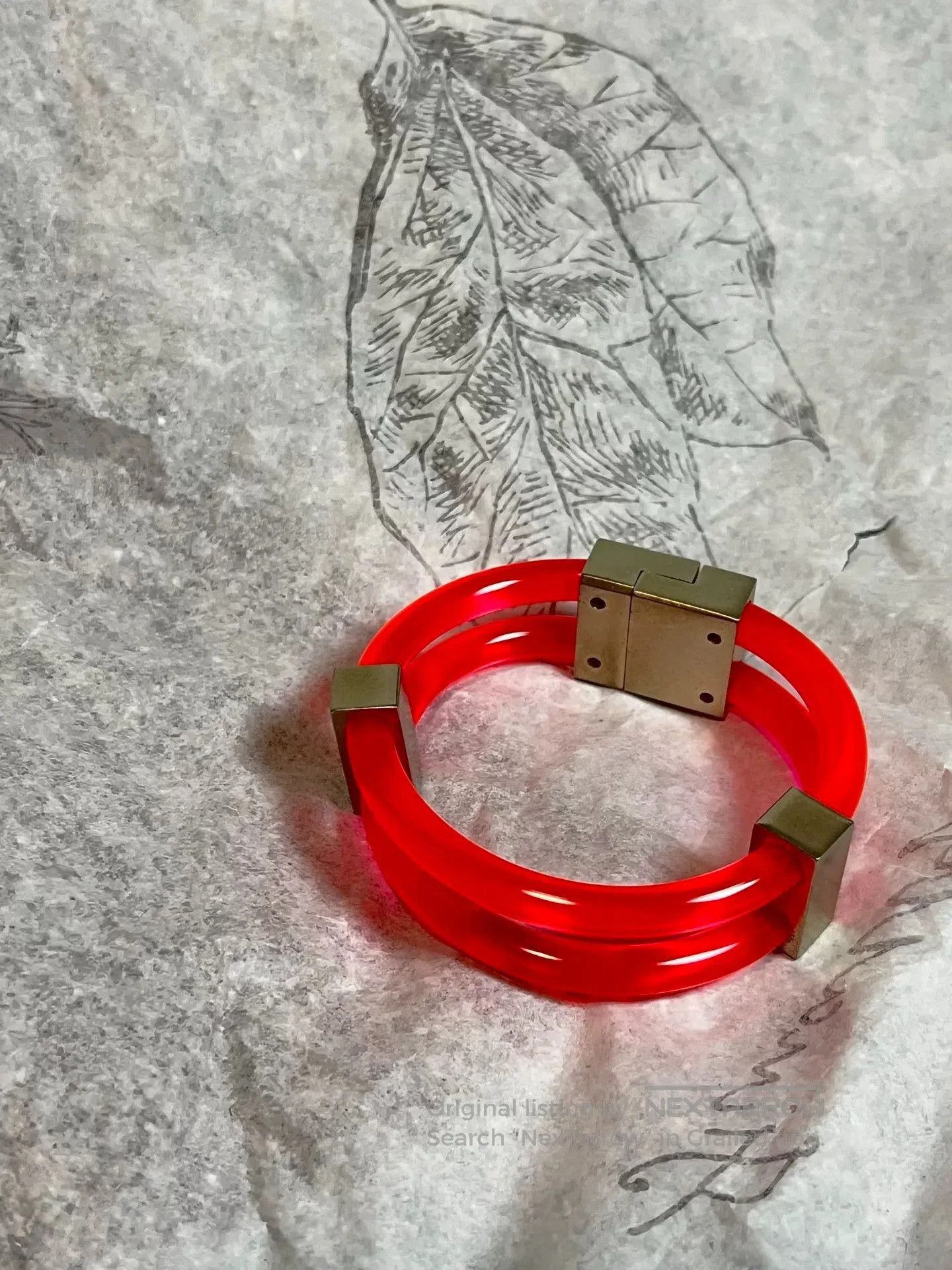 Fotus Fotus Fluorescent Pink Magnetic Bracelet. Size ONE SIZE - 4 Thumbnail