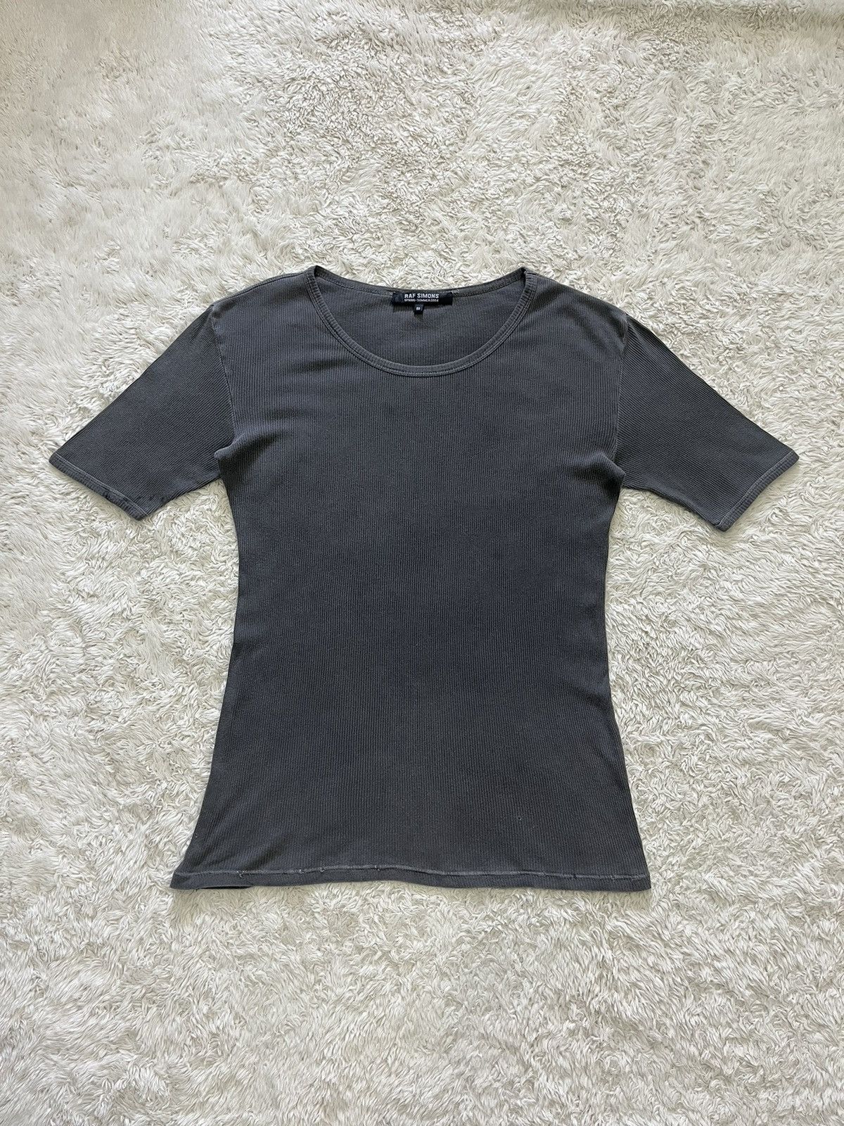 Raf Simons raf simons SS04 black faded ribbed tee Size US L / EU 52-54 / 3 - 2 Thumbnail