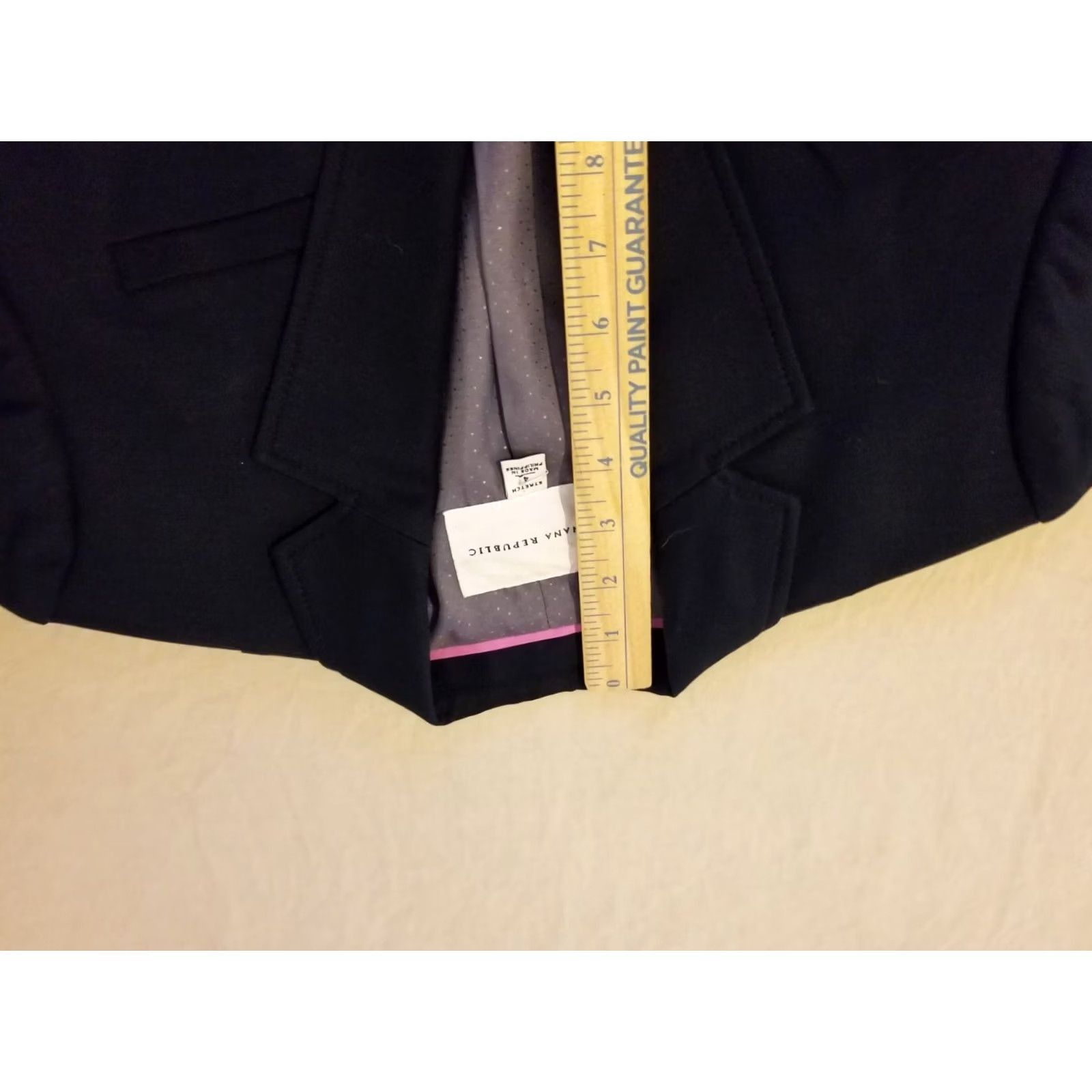 Banana Republic Banana Republic Jacket Blazer 4 Black Cotton Womens Size S / US 4 / IT 40 - 5 Thumbnail
