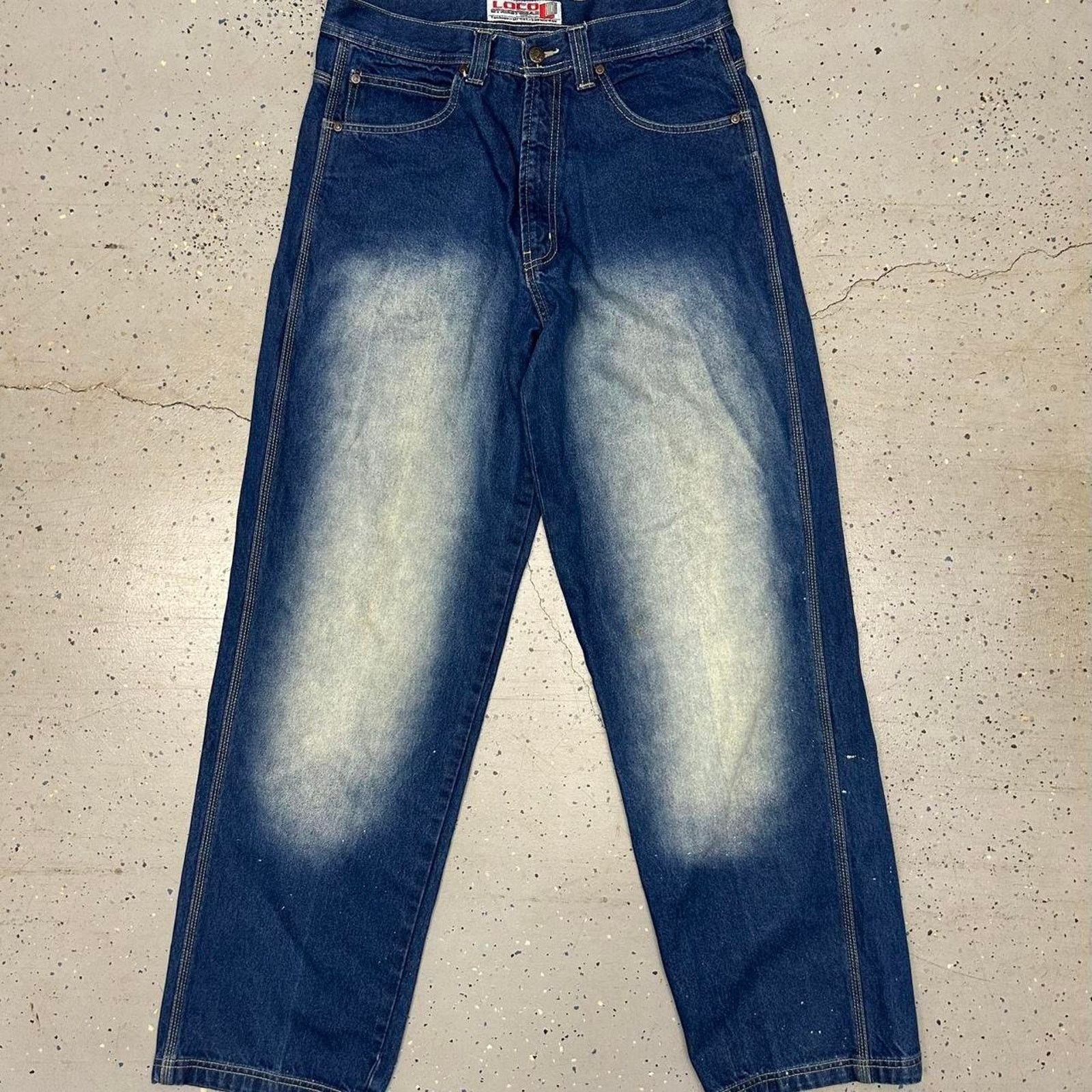 Other Y2K Loco Streetgear Blue faded vintage jeans Size US 36 / EU 52 - 2 Thumbnail