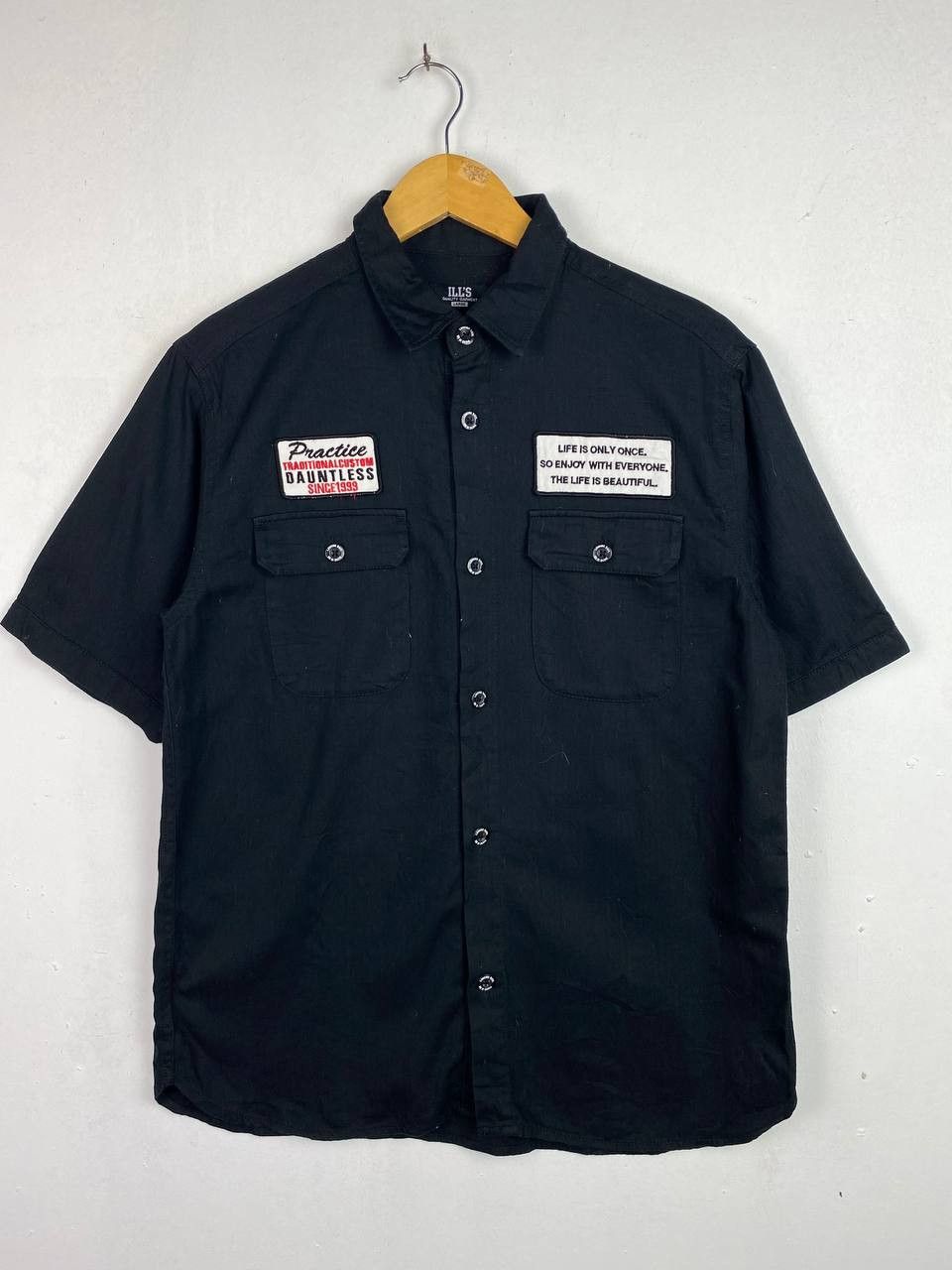 Japanese Brand ills garment workers shirt herringbone nice design Size US L / EU 52-54 / 3 - 1 Thumbnail