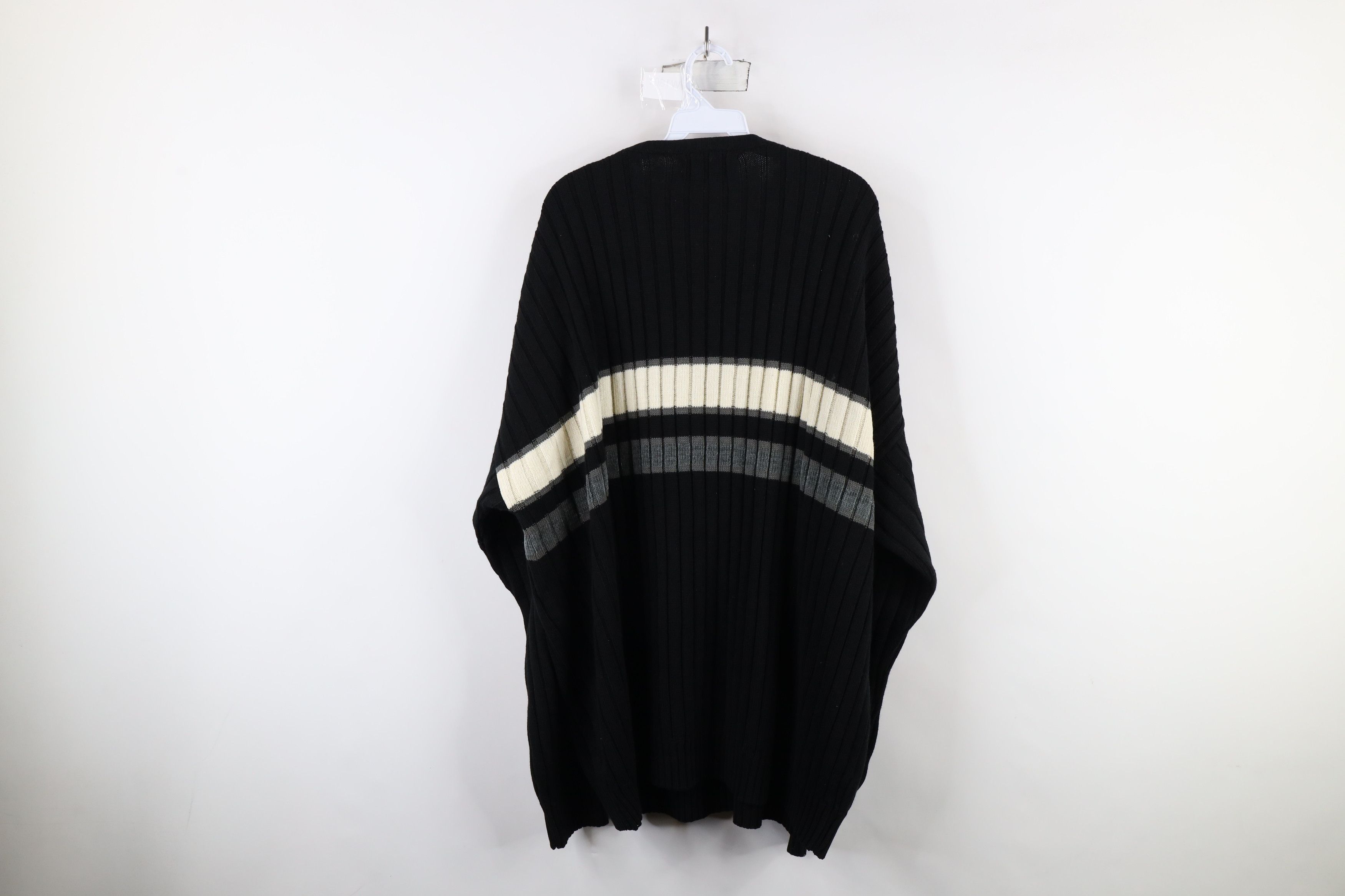 Vintage Vintage 90s Streetwear Block Ribbed Knit Crewneck Sweater Size US XXL / EU 58 / 5 - 7 Thumbnail