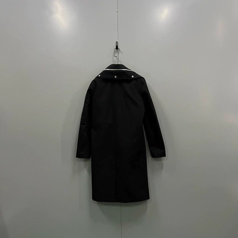 Givenchy Givenchy Black Collar Zip Long Coat Size US M / EU 48-50 / 2 - 2 Thumbnail
