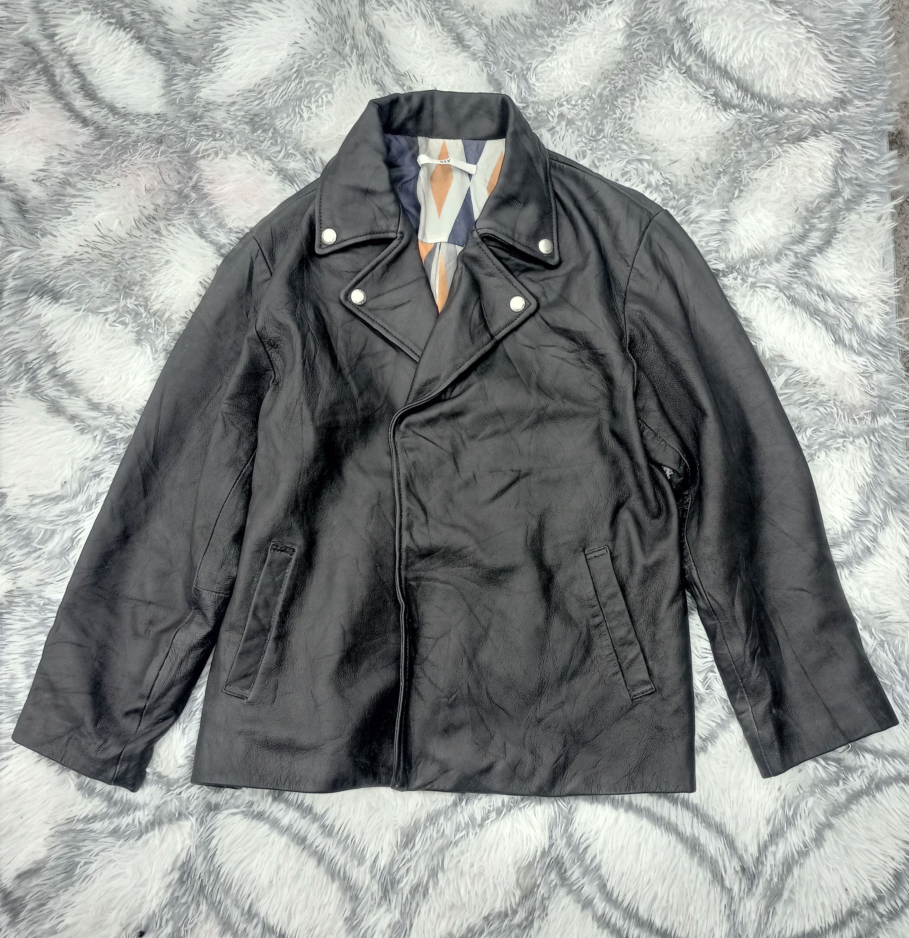 Japanese Brand SLY LEATHER JACKET Size US S / EU 44-46 / 1 - 1 Thumbnail