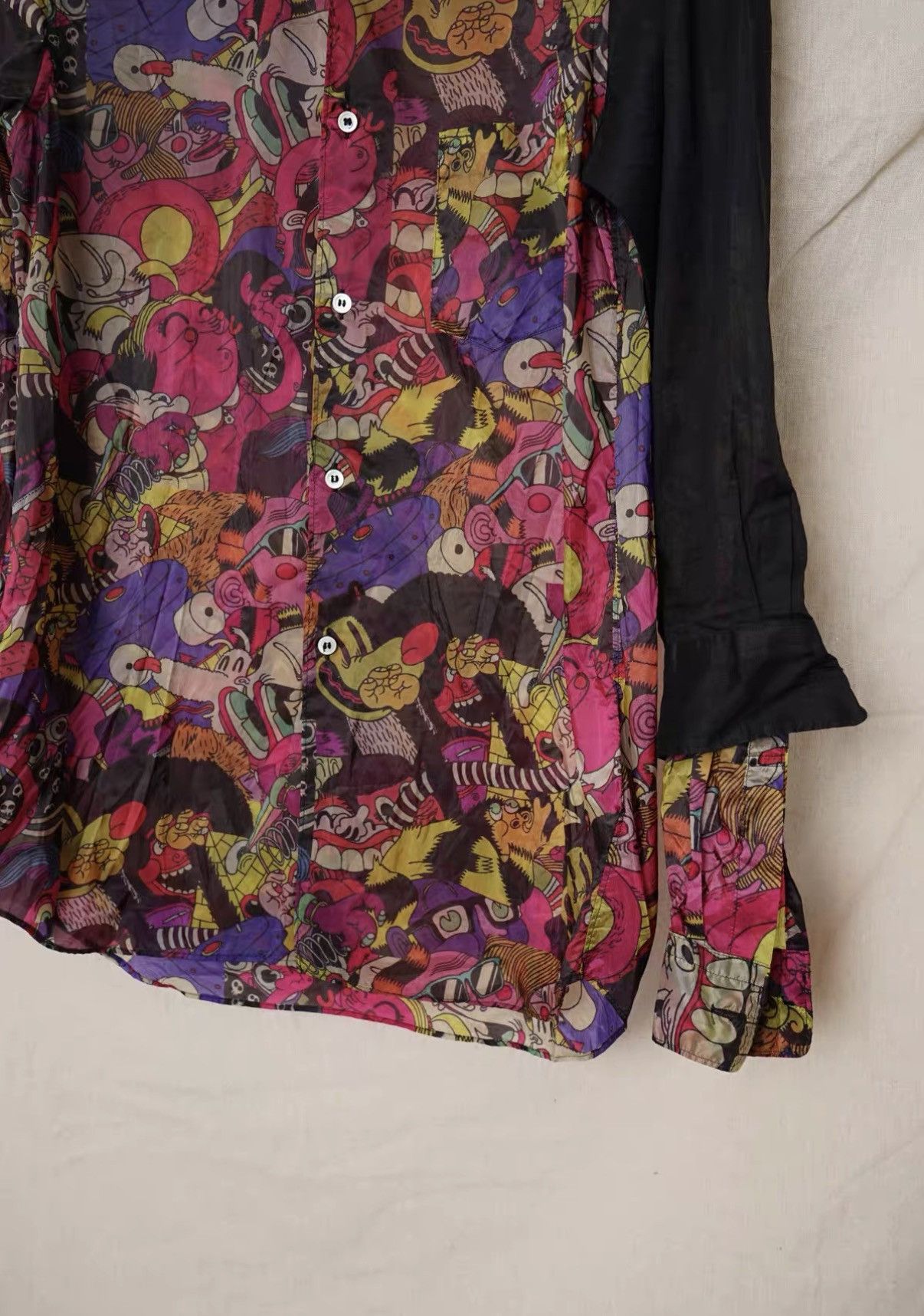 Comme des Garcons Comme des Garçons Panel Sleeve Vintage Graffiti Shirt Size US S / EU 44-46 / 1 - 6 Thumbnail