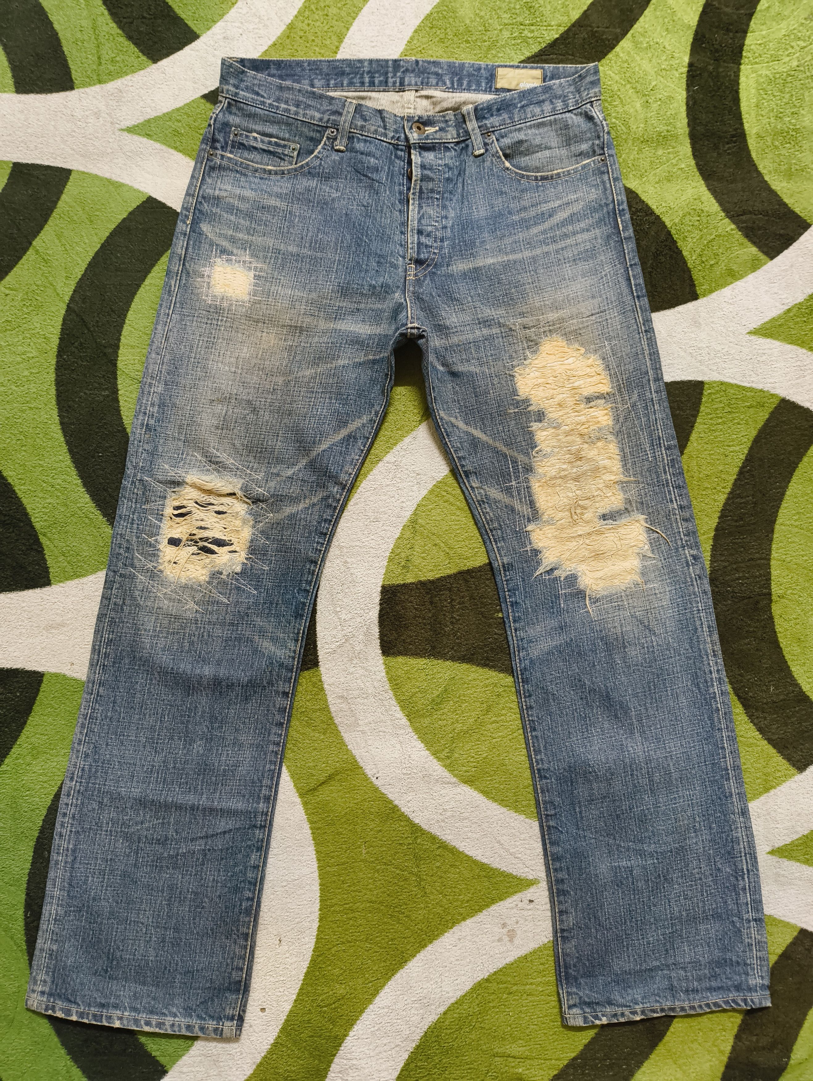 Japanese Brand VINTAGE GLAMB JAPAN DENIM DISTRESSED JEANS Size US 34 / EU 50 - 14 Thumbnail