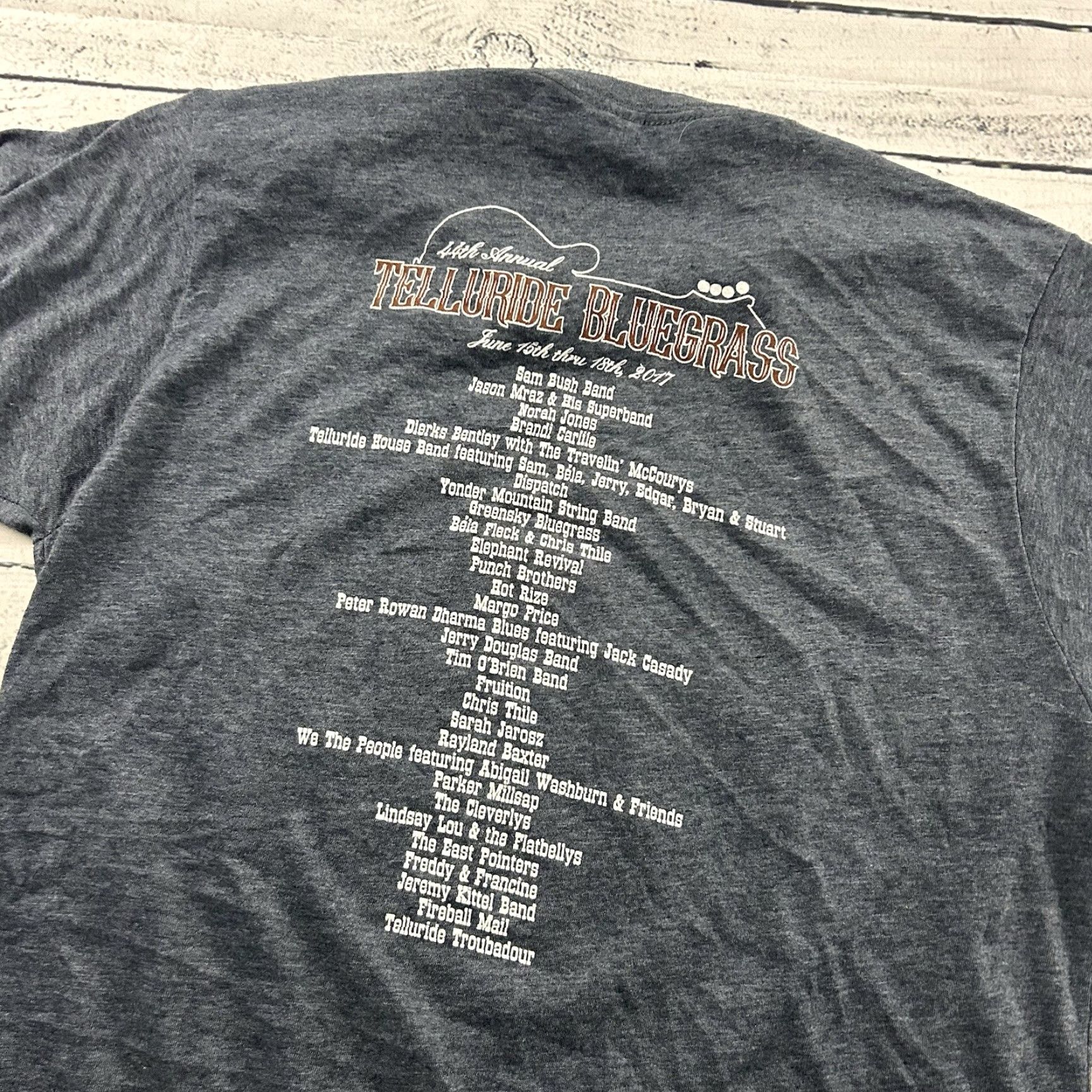 Vintage 44th Annual Telluride Bluegrass Festival Short Sleeve T Shirt Men M Blue Size US M / EU 48-50 / 2 - 4 Thumbnail