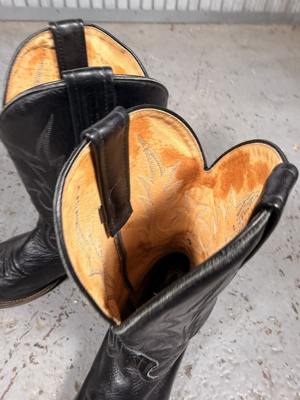 Boulet 90s Vintage Boulet Canada Made All Black Cowboy Boots Size US 7.5 / EU 40-41 - 5 Thumbnail