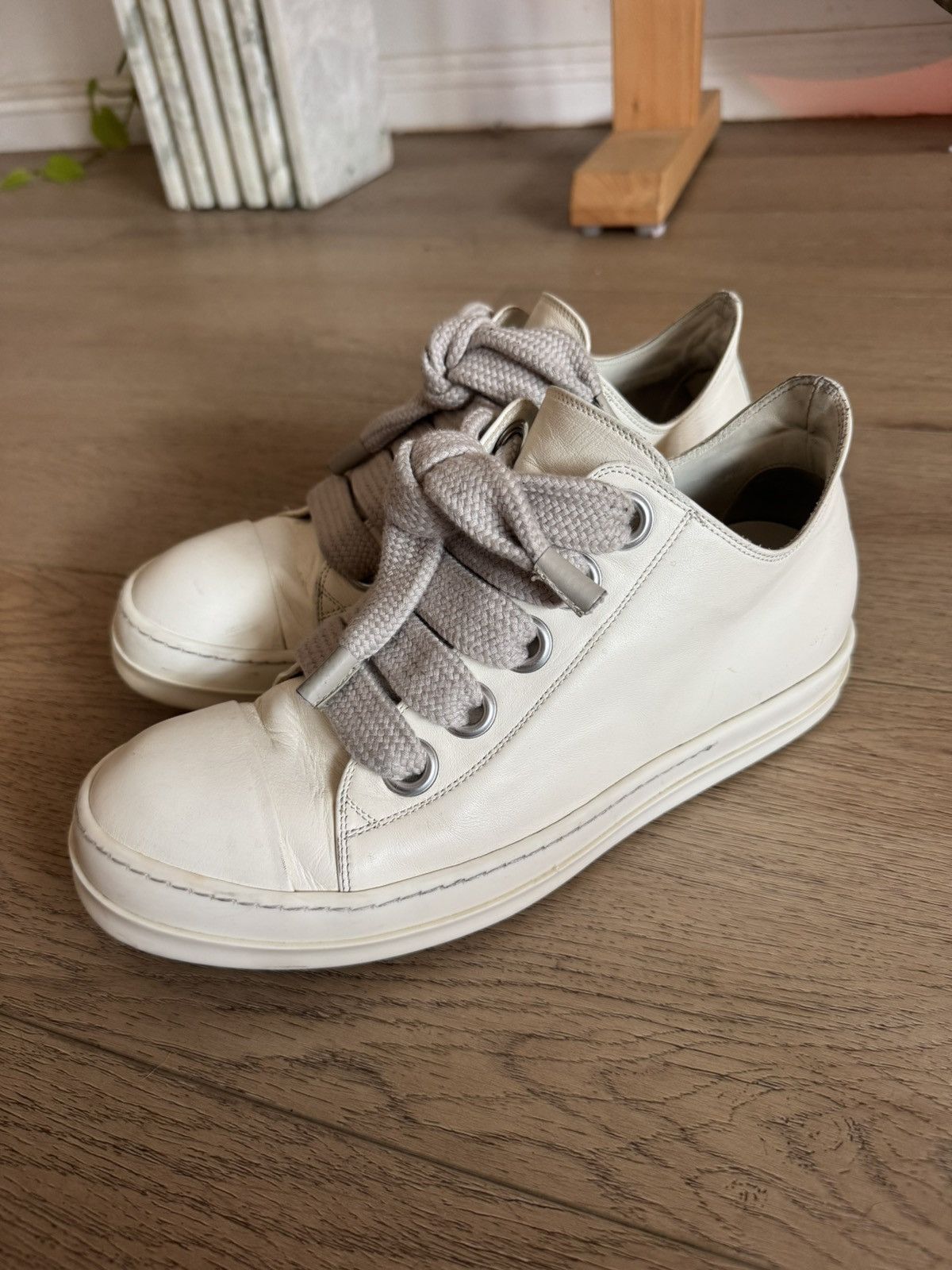 Rick Owens Rick owens mid low Ramones white and blue sole sz