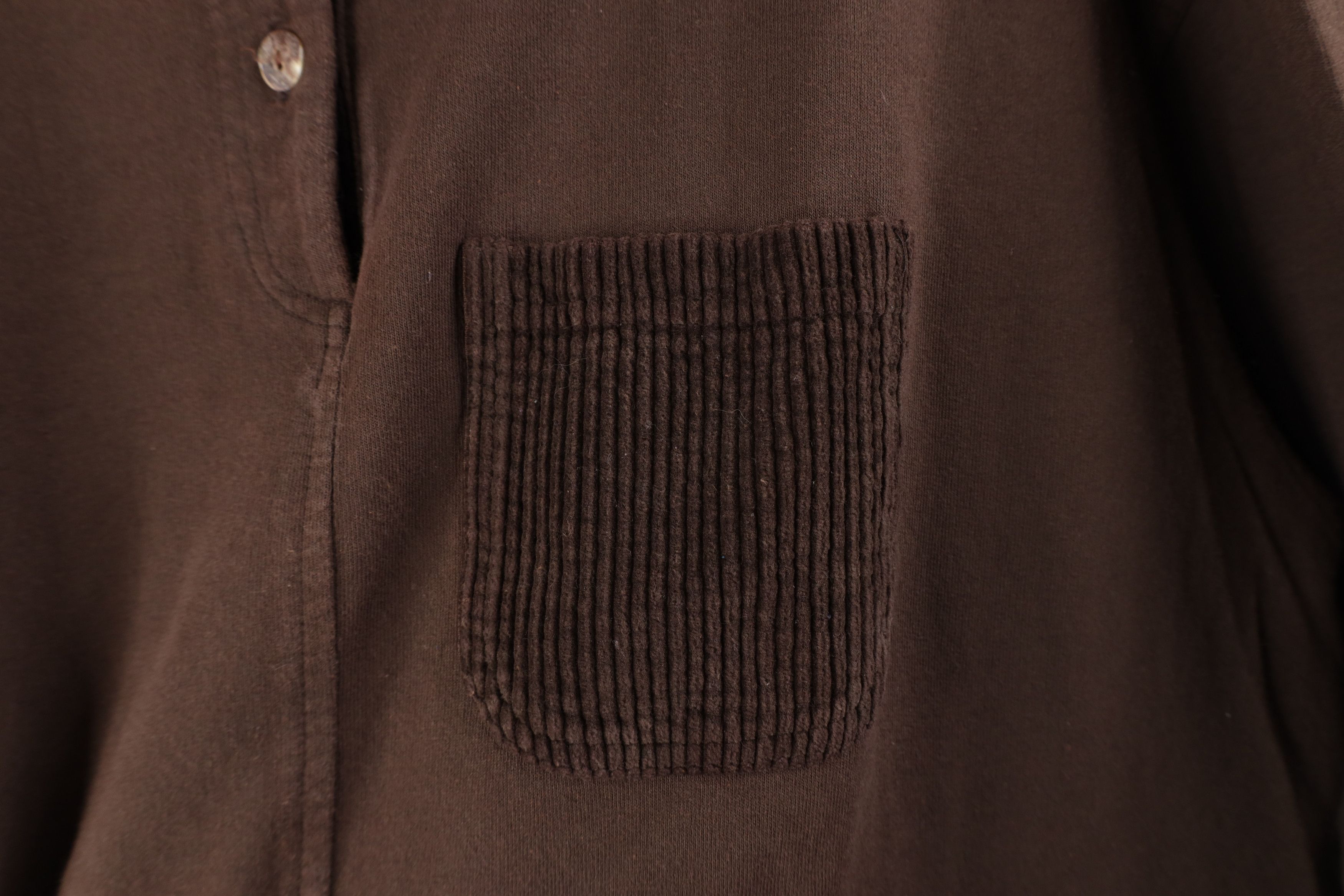 Vintage Vintage 90s Lagenlook Corduroy Pocket Henley T-Shirt USA Size 3XL / US 20-22 - 4 Thumbnail