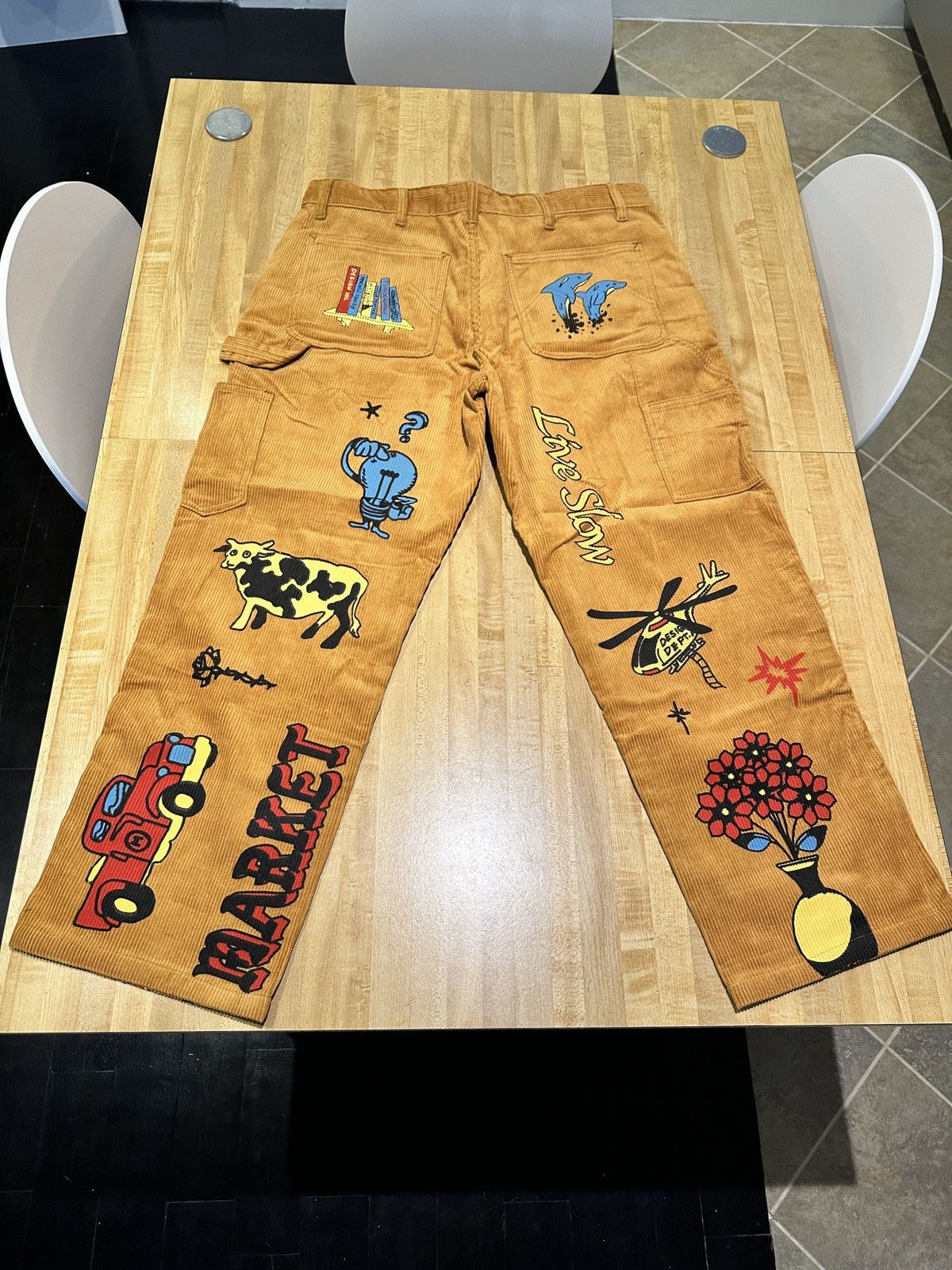 Market CHINATOWN MARKET PATCHWORK CORDUROY PANTS SIZE 36x30 Size US 36 / EU 52 - 2 Thumbnail