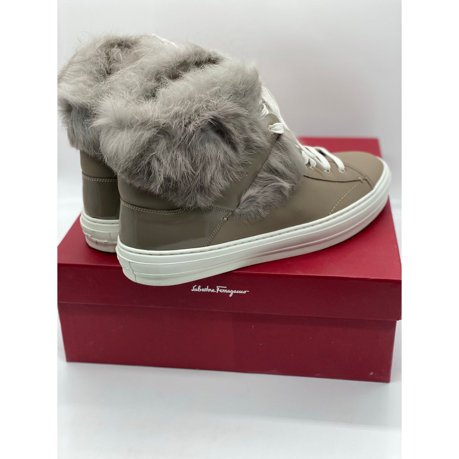 Salvatore Ferragamo Salvatore Ferragamo Nisia Grey Fur Sneakers sz. 5.5 US Size US 5.5 / IT 35.5 - 4 Thumbnail