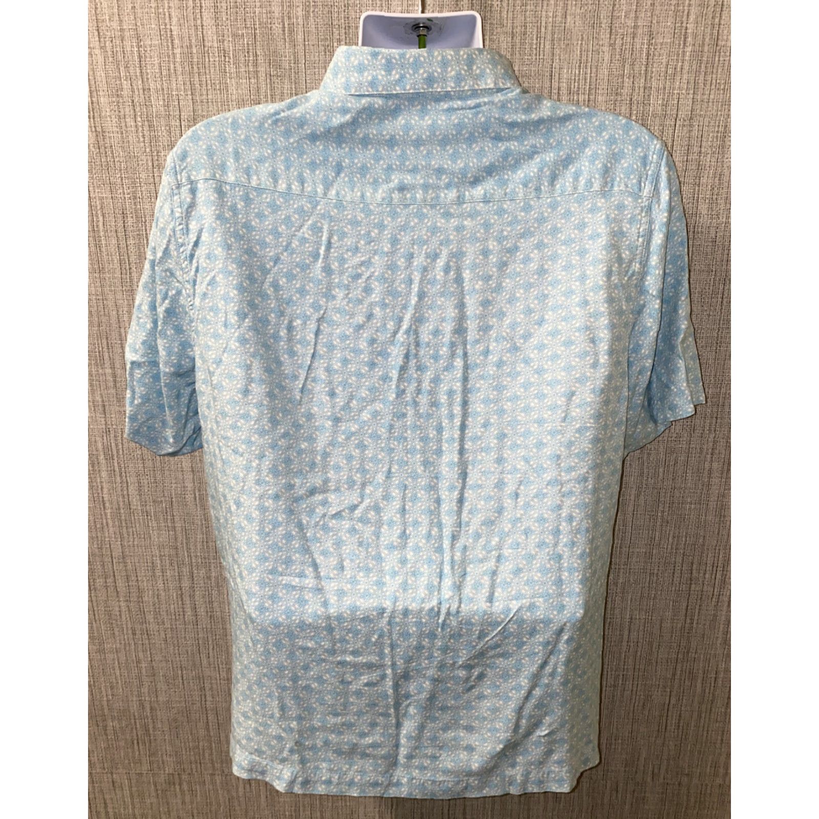 Nat Nast Nat Nast Men's Blue Silk Rayon Short Sleeve Button-Up Shirt Size Large Size US L / EU 52-54 / 3 - 4 Thumbnail