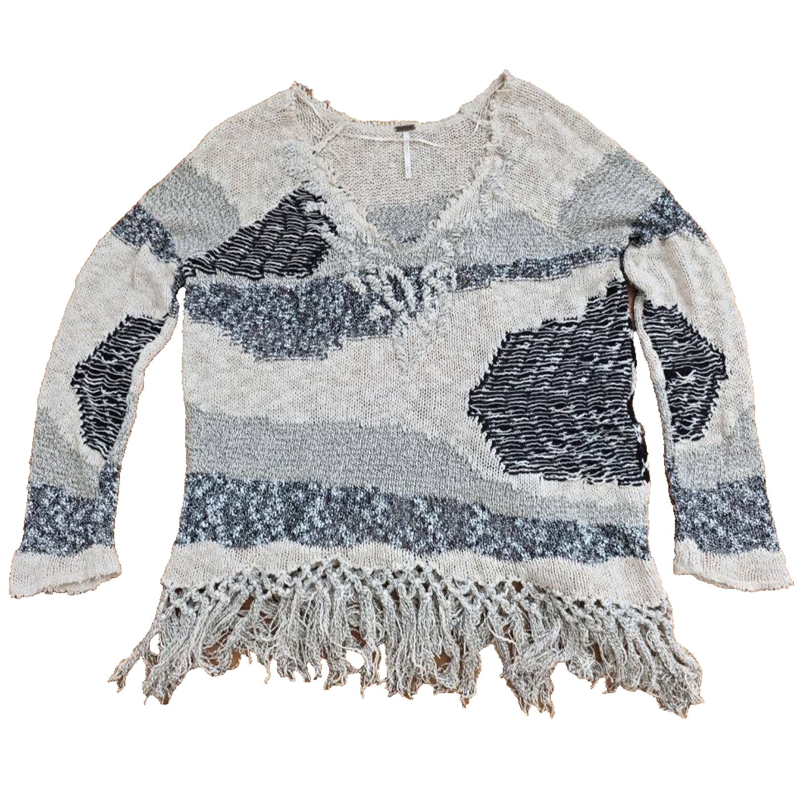 Free People Free People Ivory/Black petite small A001396 Size S / US 4 / IT 40 - 1 Thumbnail