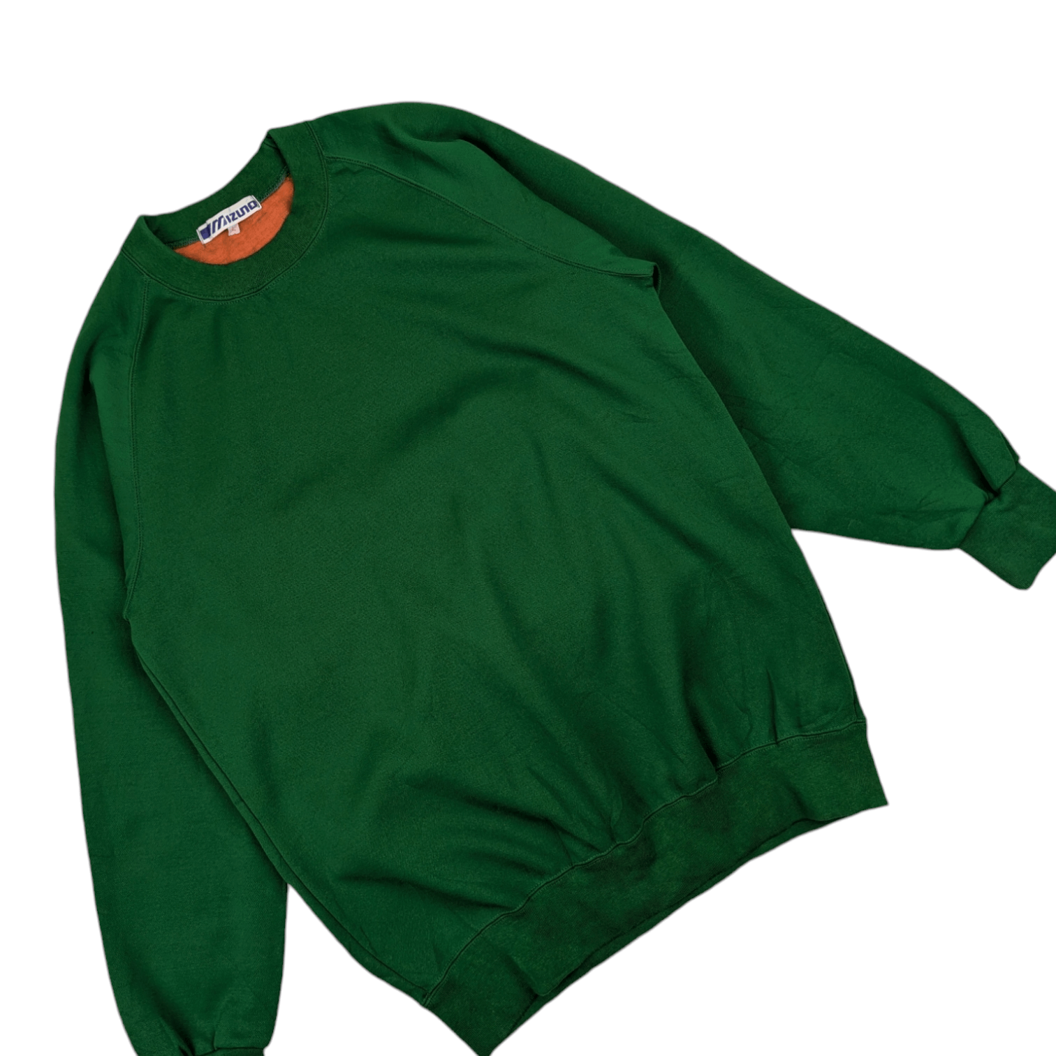 Mizuno Vintage 80's MIZUNO Plain Green Army Jumper Sweatshirt Size US M / EU 48-50 / 2 - 2 Thumbnail