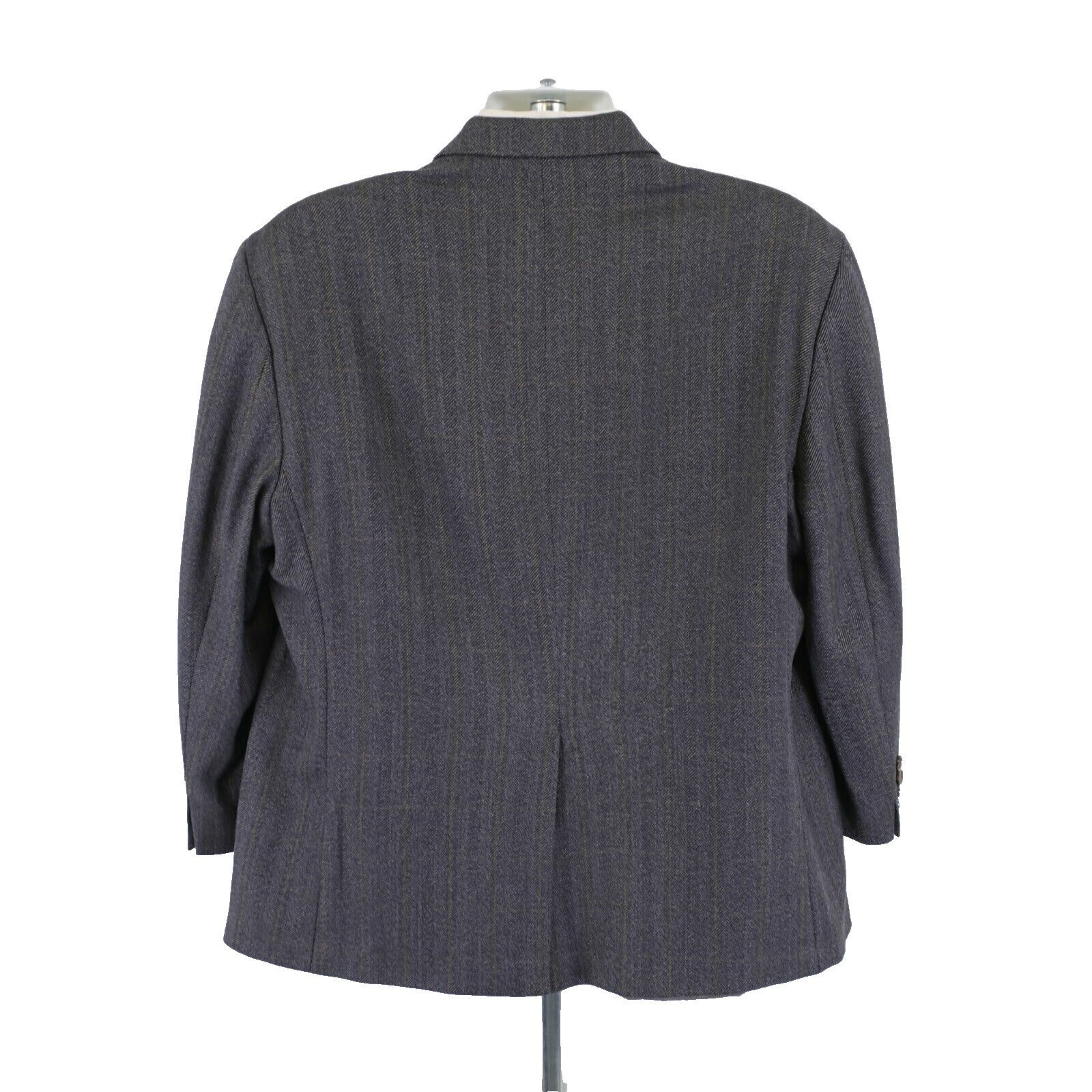 Lauren Ralph Lauren Lauren Ralph Lauren Tweed Wool Blue Gray Herringbone W/ Yell Size 44S - 6 Thumbnail