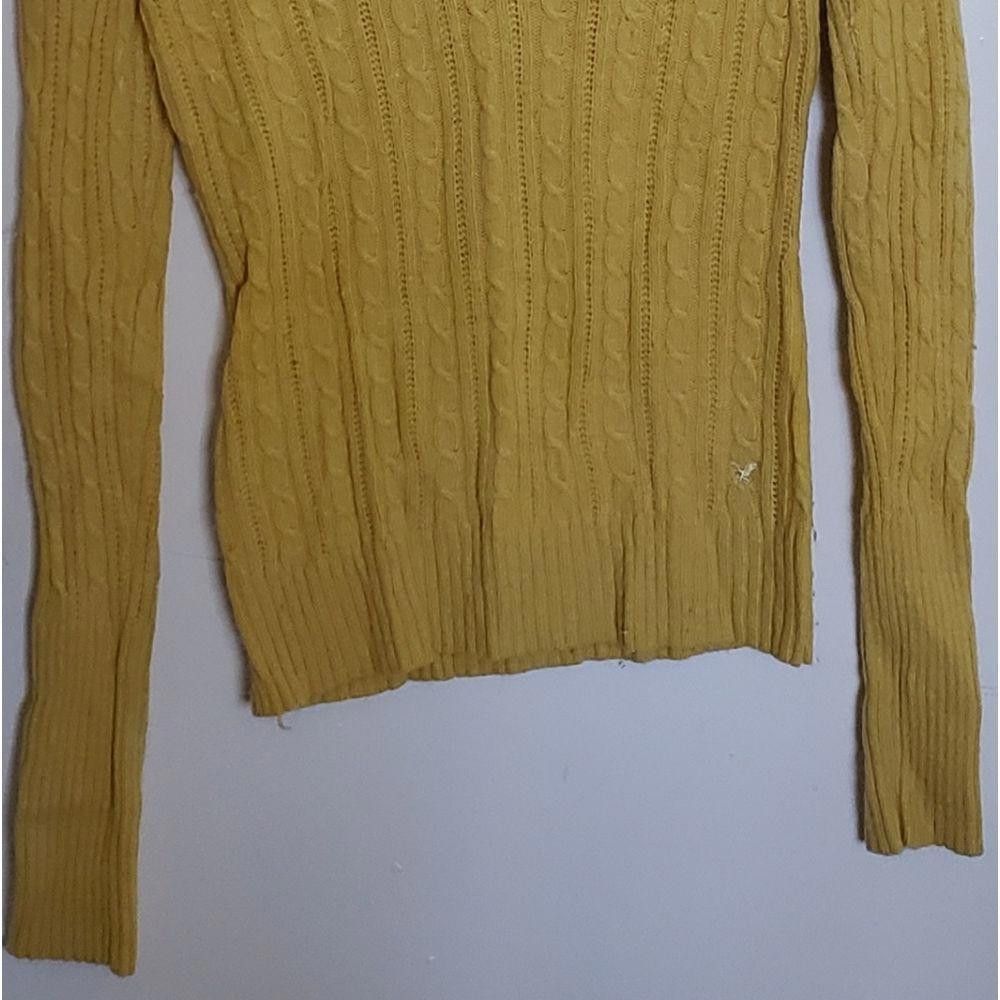 Designer CT1047a AEO Ladies V-neck Long Sleeve Yellow Sweater Size S / US 4 / IT 40 - 5 Thumbnail