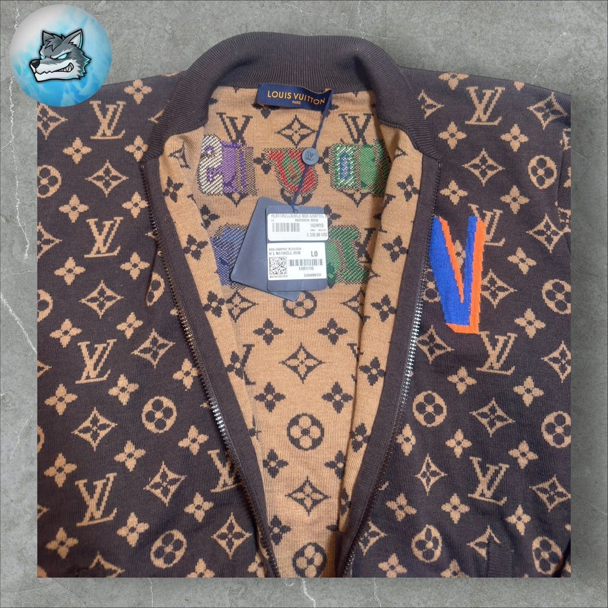 Louis Vuitton × NBA Louis Vuitton x NBA Graphic Blouson Sweater size Large Size US L / EU 52-54 / 3 - 7 Thumbnail