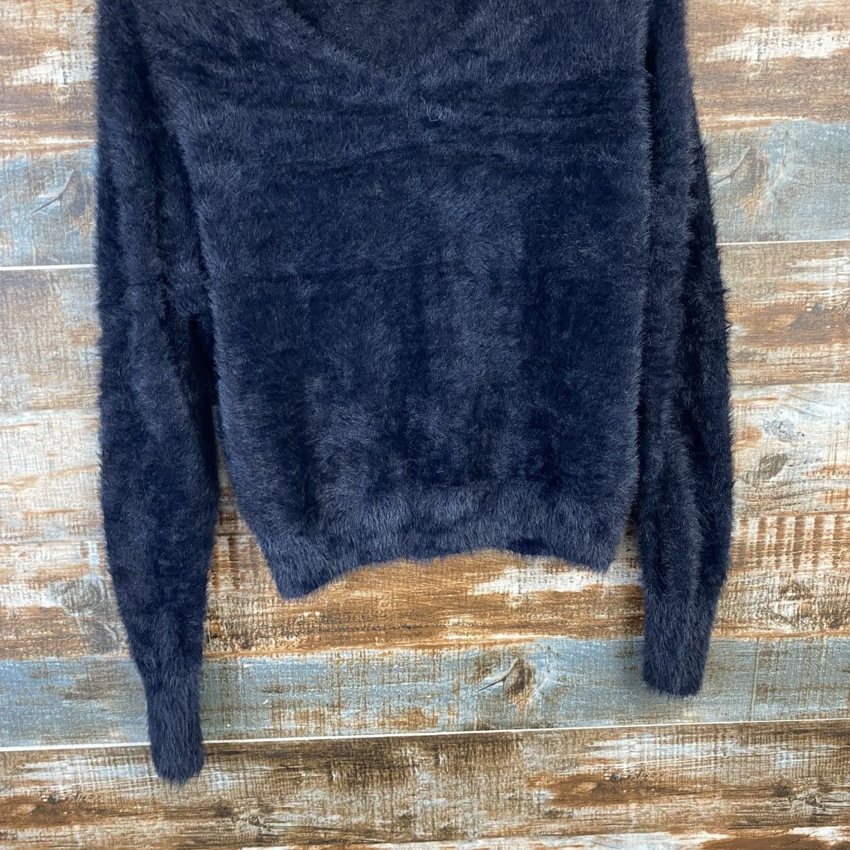 Japanese Brand DL GRL Black Fur shaggy Mohair Knitwear #C1100 Size S / US 4 / IT 40 - 3 Thumbnail