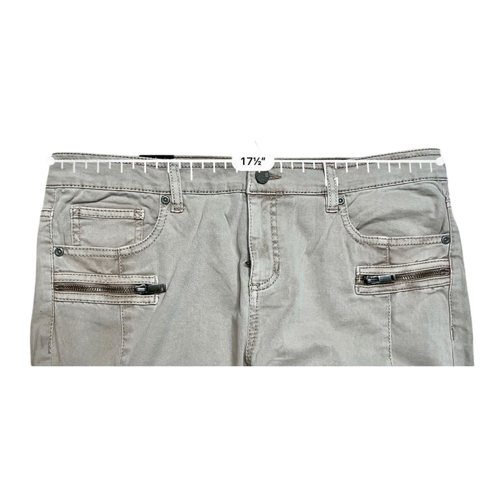 Other Soho NY&C Gray Tapered Leg Exposed Zippers Ankle Jeans 12 Size 34" / US 12 / IT 48 - 3 Thumbnail