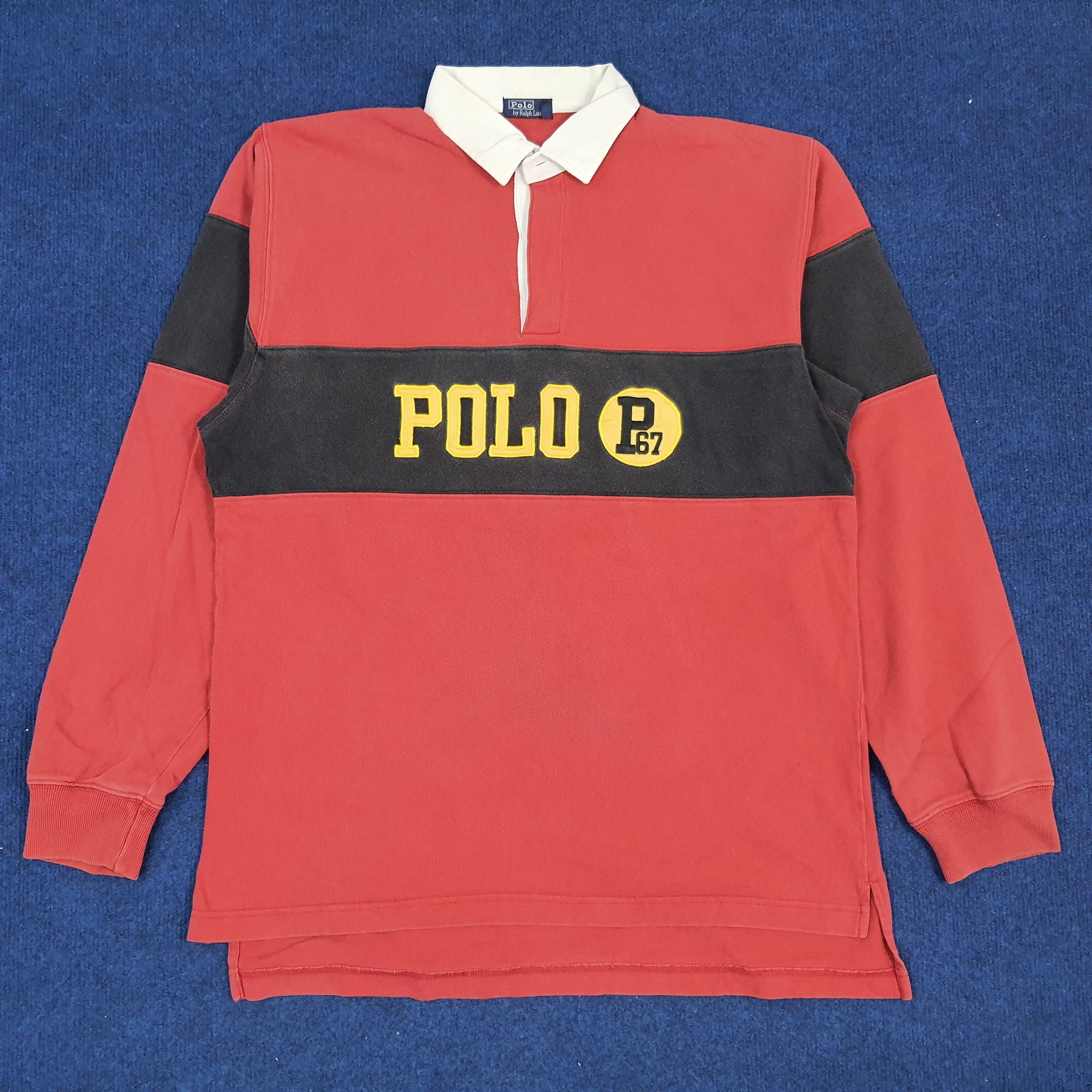 Polo Ralph Lauren × Vintage Vintage Polo by Ralph Lauren Long Sleeve Polo Shirt Size US L / EU 52-54 / 3 - 1 Thumbnail