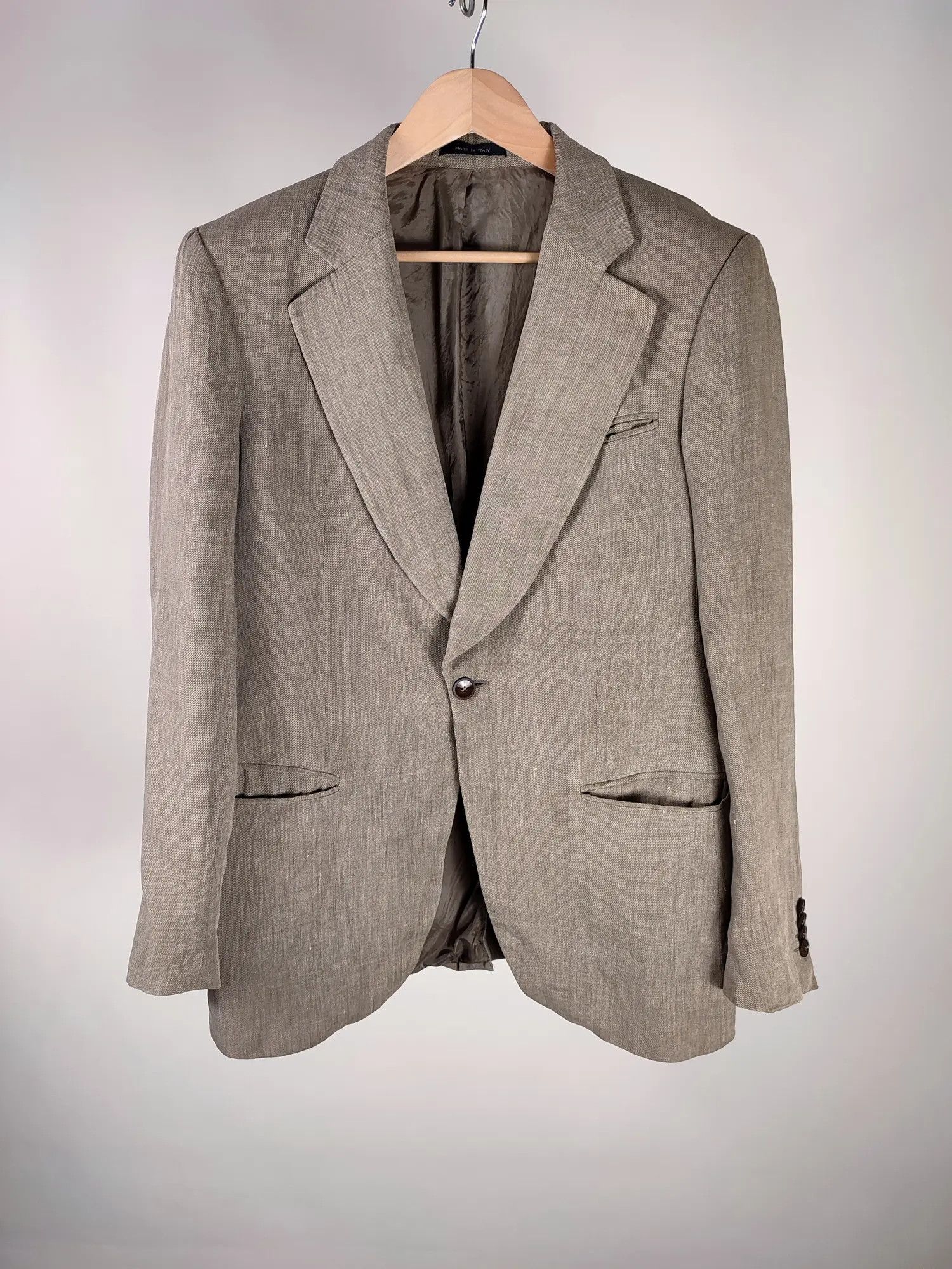 Emporio Armani Emporio Armani 2005 Oldschool Linen Blazer Vintage Jacket Size 46R - 1 Thumbnail