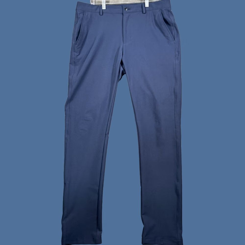 Vintage Greg Norman Golf Pants Mens 34x34 Blue Stretch Performance Slash Pockets Size US 36 / EU 52 - 1 Thumbnail