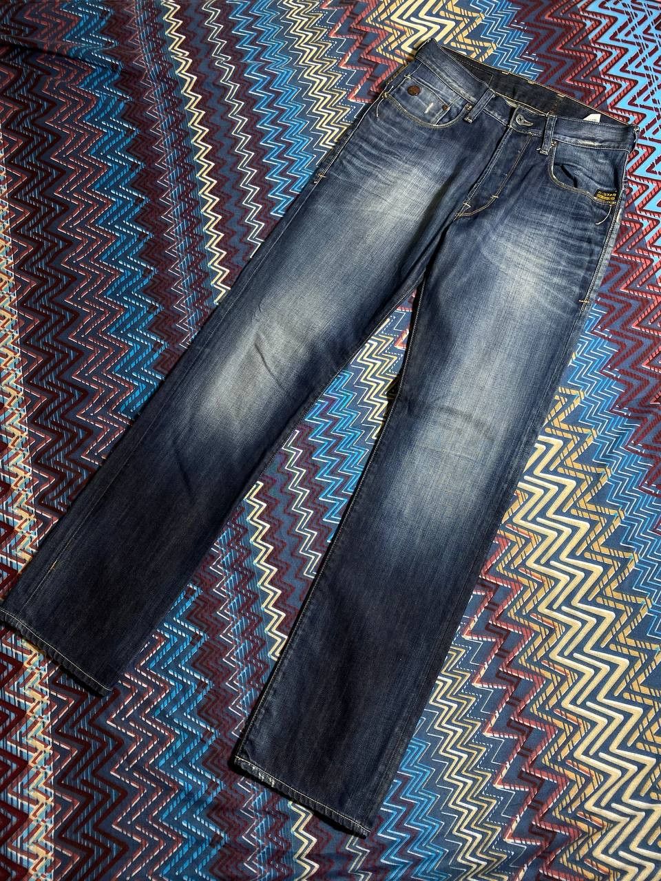 G-Star × Vintage Vintage Jeans Wide Baggy Flared Japanese Faded Rare Size US 29 - 11 Thumbnail