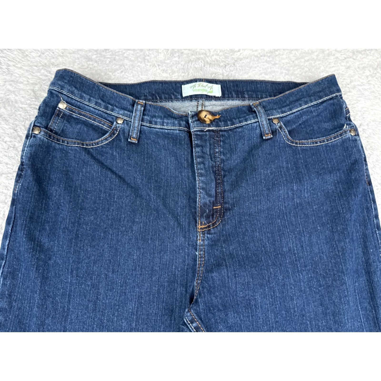 Wrangler Wrangler Jeans Women 14 Blue Bootcut Denim As Real As Cotton Blend Mid 34x28 Size 36" / US 14 / IT 50 - 4 Thumbnail