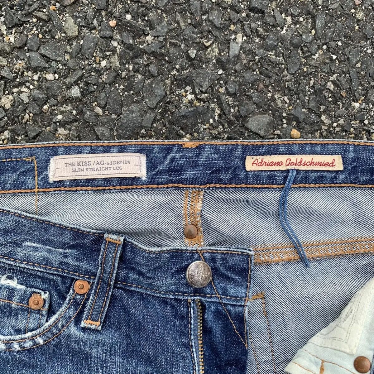 AG Adriano Goldschmied Adriano Goldschmied Jeans 29x30 Distressed Denim Faded Pants Size US 29 - 8 Thumbnail