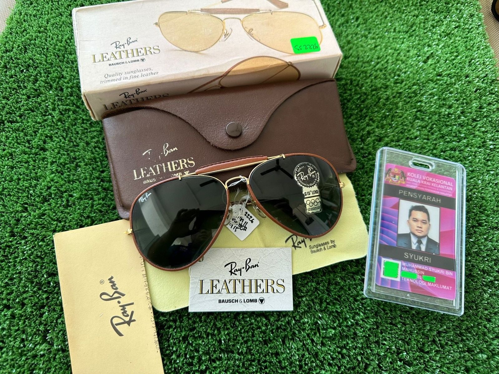 RayBan Vintage Rayban ODM II Leather NOS Size ONE SIZE - 1 Thumbnail