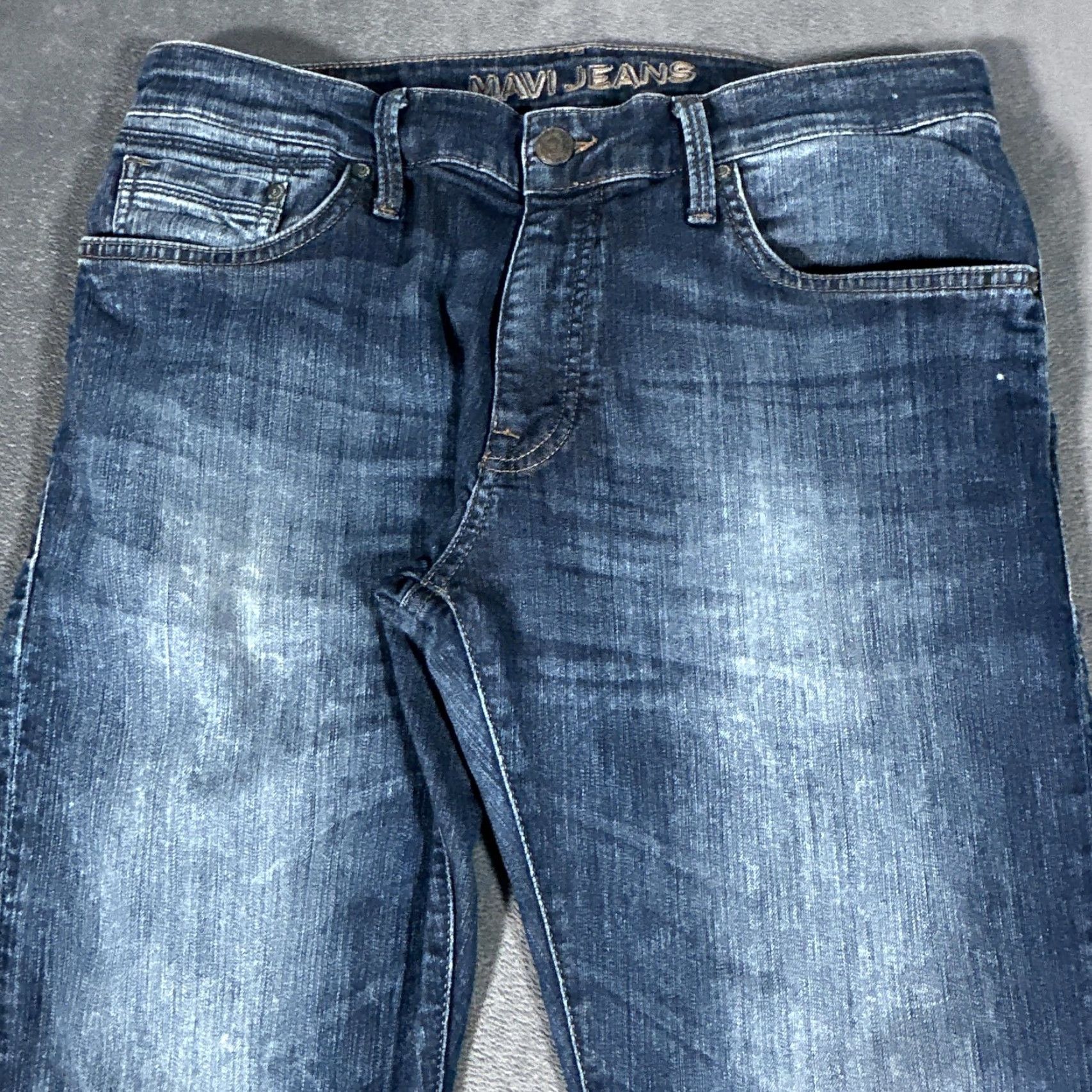 Mavi Mavi Jake Jeans Mens 33x32 Blue Slim Skinny Leg Stretch Denim Medium Wash Pants Jeans Size US 33 - 2 Thumbnail