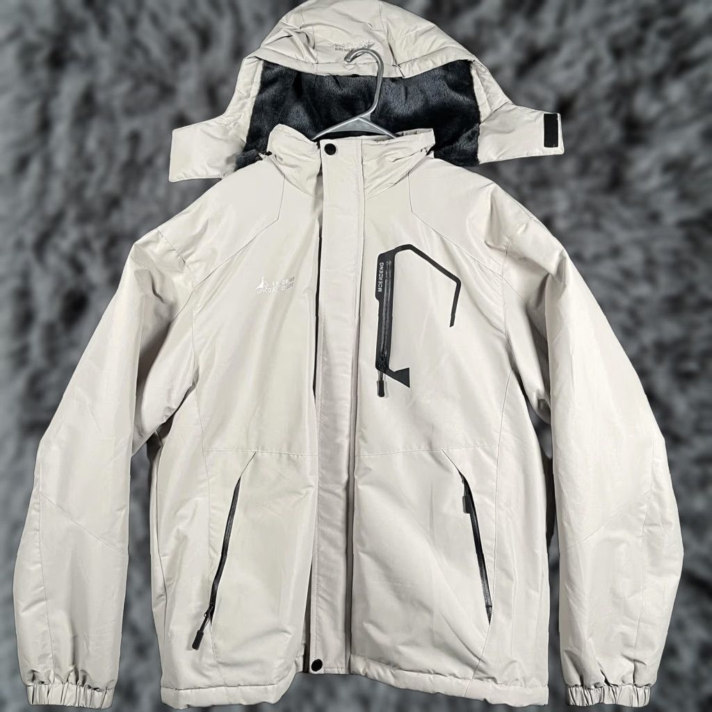 Vintage Moerdeng Ski Jacket Mens XL Beige Hooded Waterproof Fleece Lined Winter Snow Size US XL / EU 56 / 4 - 1 Thumbnail
