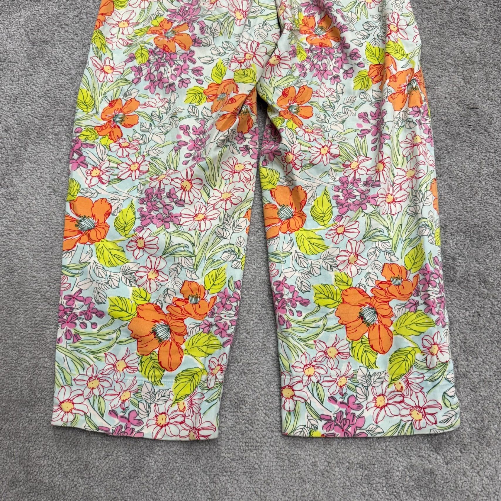 Talbots Talbots Pants Cropped Chino Multicolor Floral Stretch Cotton Blend Womens 6 Regular Inseam 25 in Straight Size 28" / US 6 / IT 42 - 3 Thumbnail