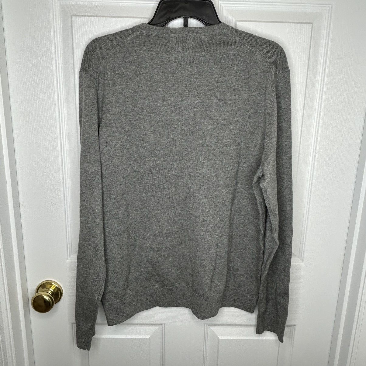 Lands' End Lands End Grey Supima V-Neck Sweater Size L Size US L / EU 52-54 / 3 - 2 Thumbnail