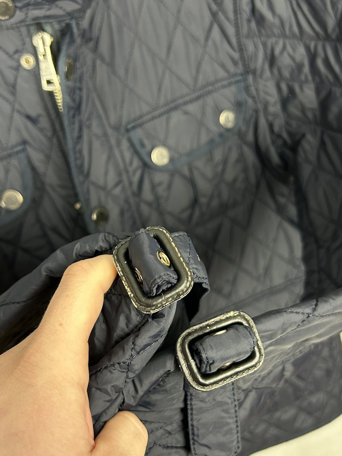 Burberry Burberry Quilted Navy Jacket Snap Button Classic Check Size US S / EU 44-46 / 1 - 15 Thumbnail