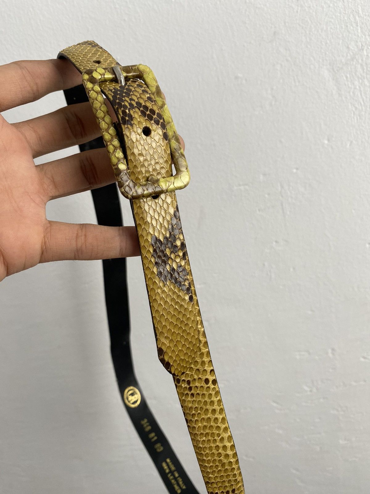 If Six Was Nine 100% Leather Snakeskin belt Size ONE SIZE - 3 Thumbnail